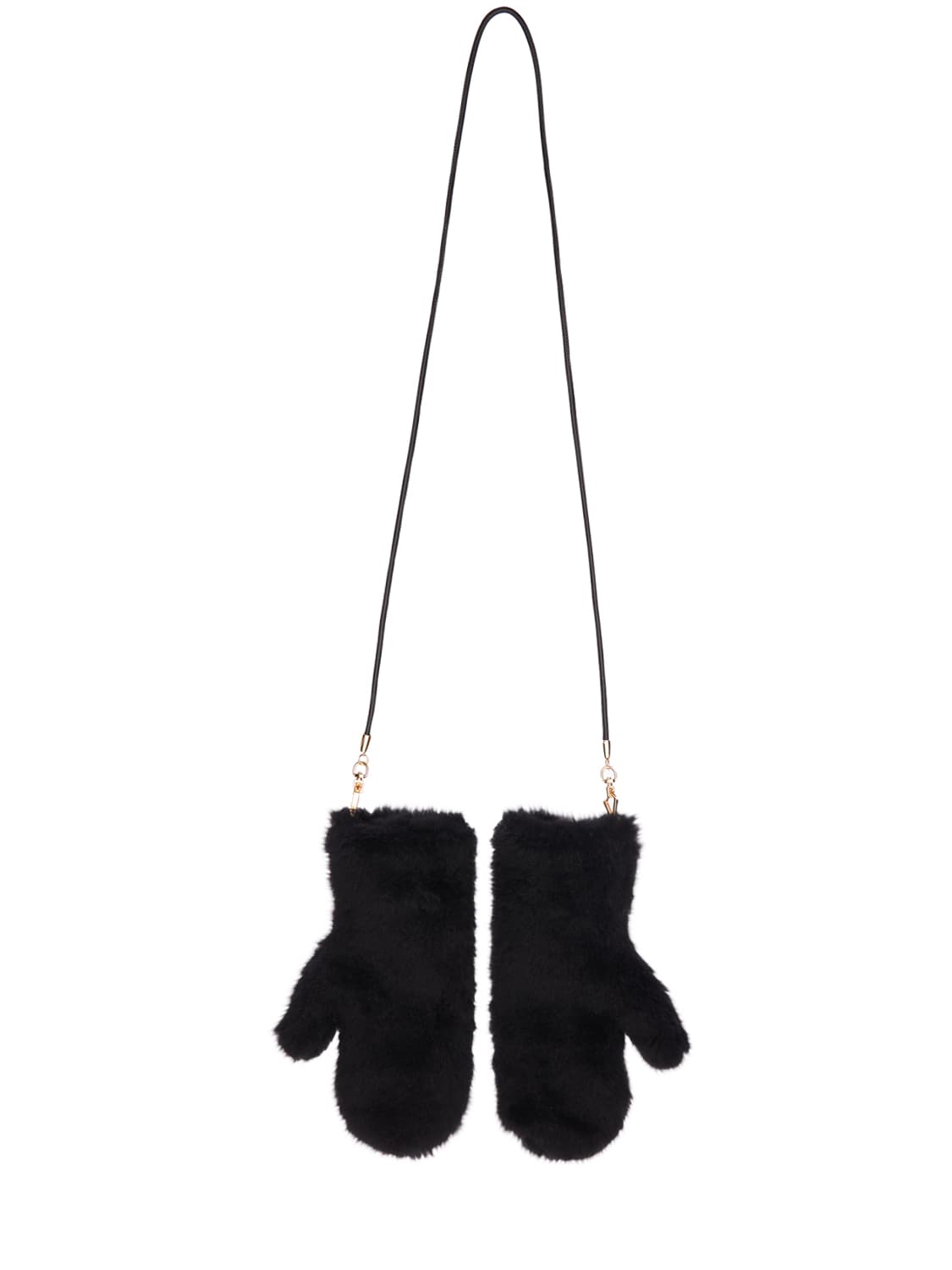 Image of Ombrato Fur Effect Gloves W/ Strap