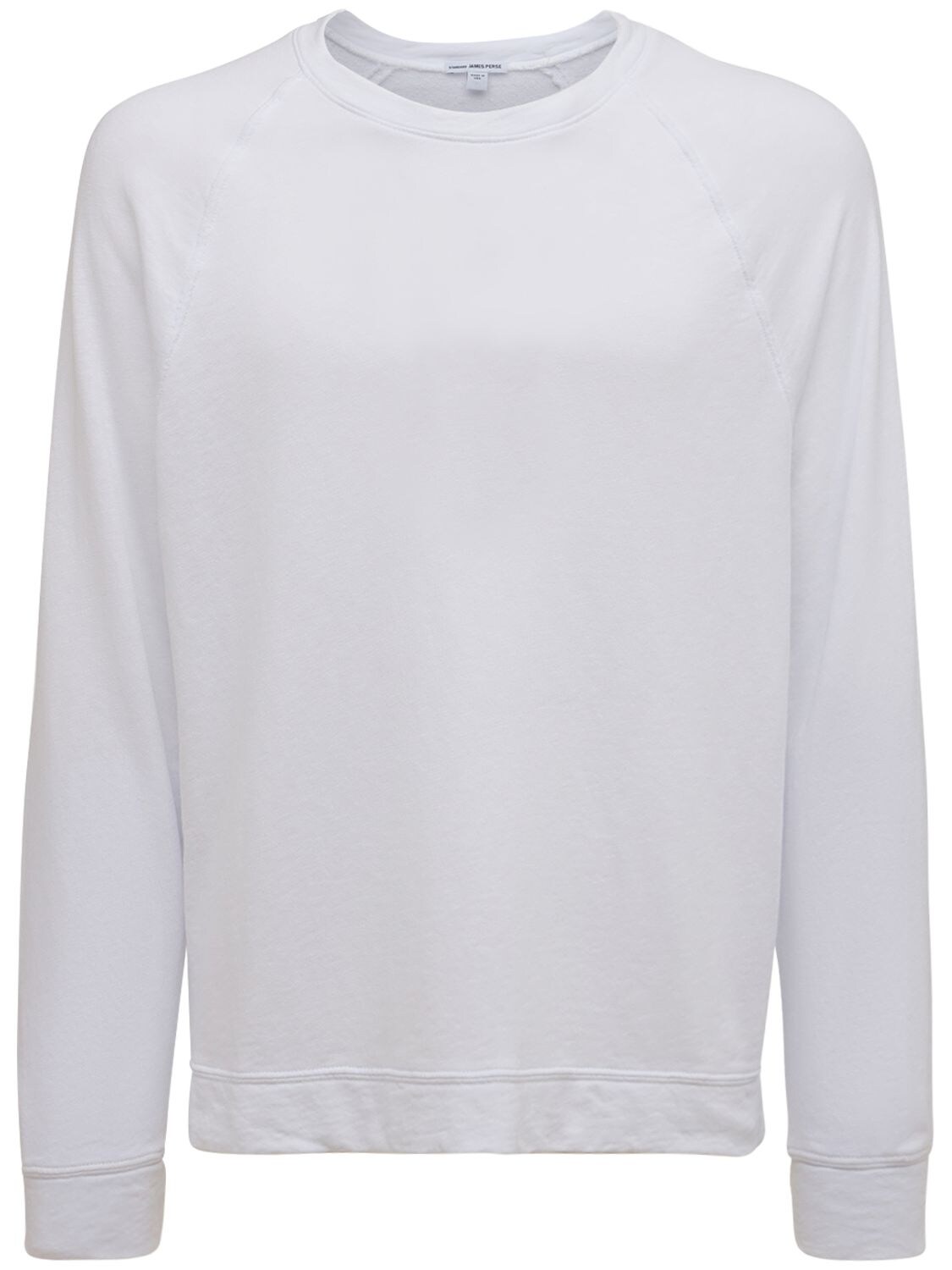 James Perse Vintage Cotton French Terry Sweatshirt In White