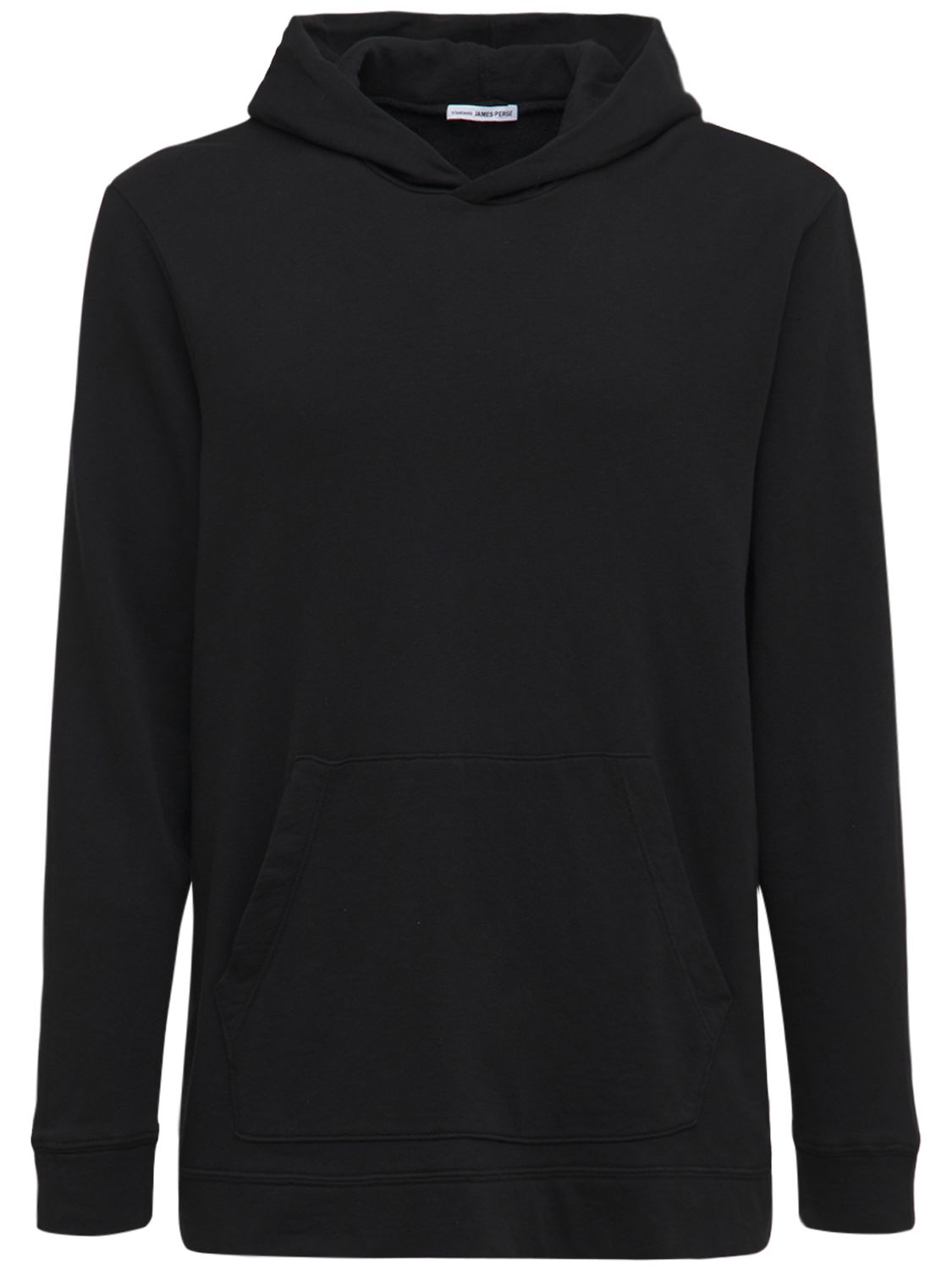 James Perse Vintage Cotton French Terry Hoodie In Black