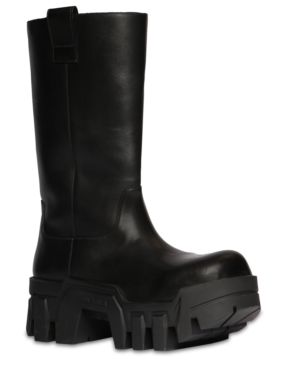 Shop Balenciaga 80mm Bulldozer Leather Combat Boots In Чёрный