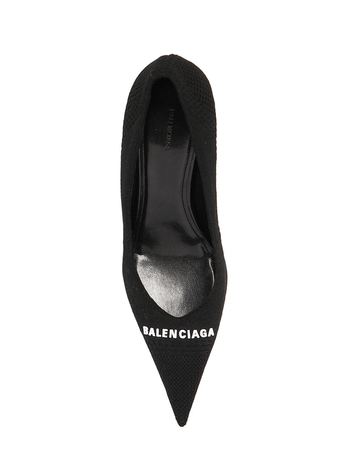 Shop Balenciaga 80mm Knife 2.0 Textured Knit Pumps In Чёрный