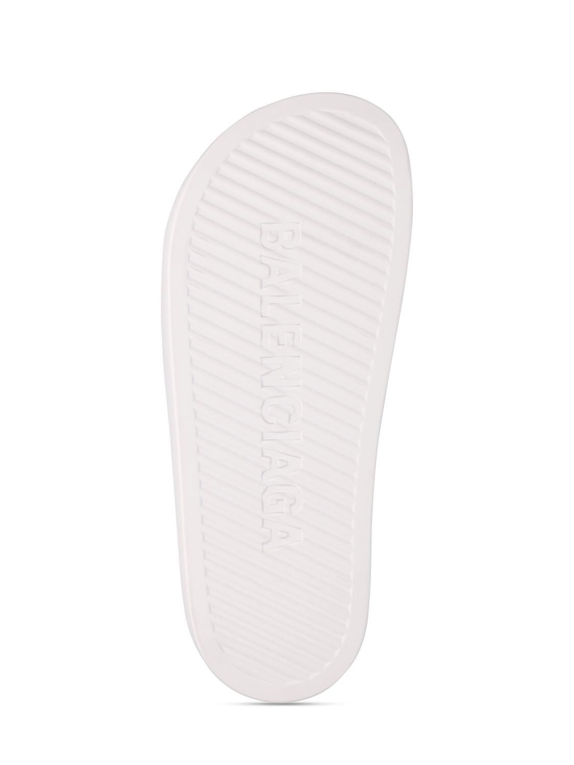 Shop Balenciaga 40mm Rubber Slide Sandals In White