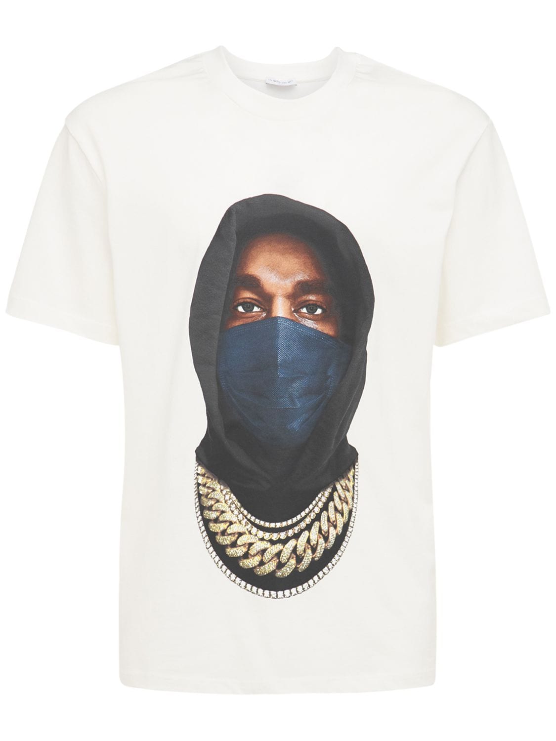 IH NOM UH NIT KANYE MASK PRINTED T-SHIRT,74IWDH004-MDGX0