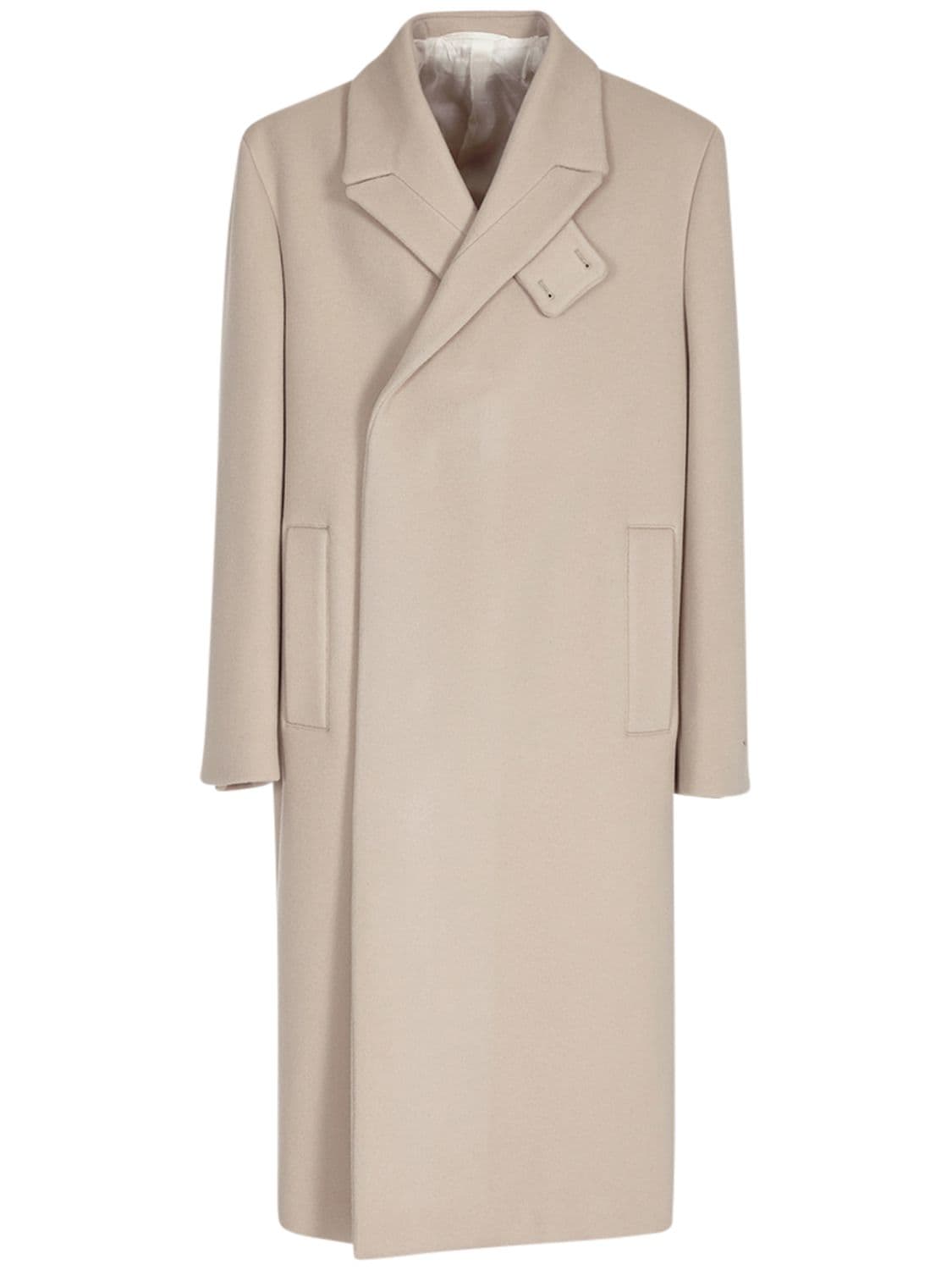 Alyx Double Breast Wool Blend Tailored Coat In Off-white