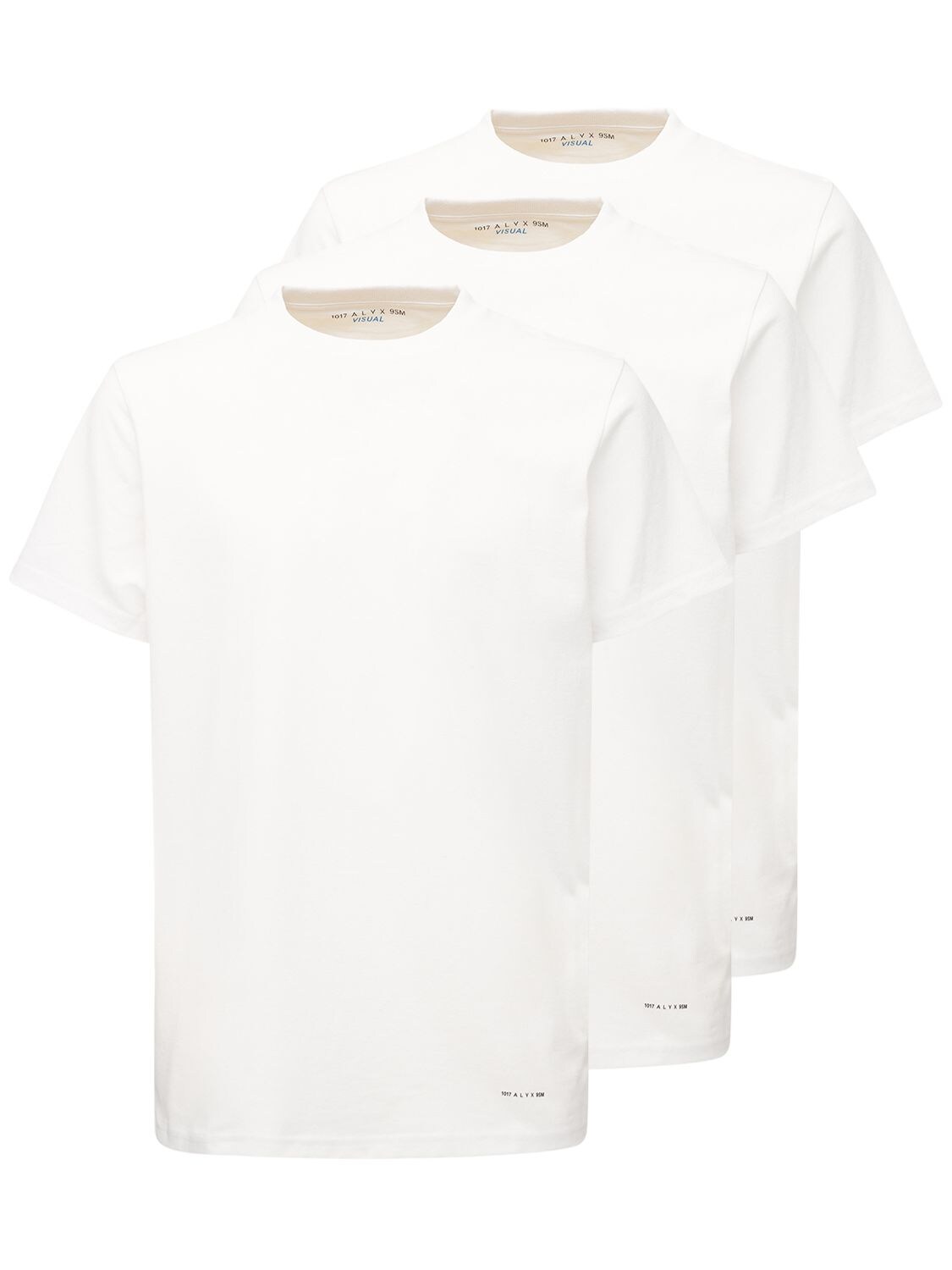 Alyx Pack Of Three Logo Cotton T-shirts In White