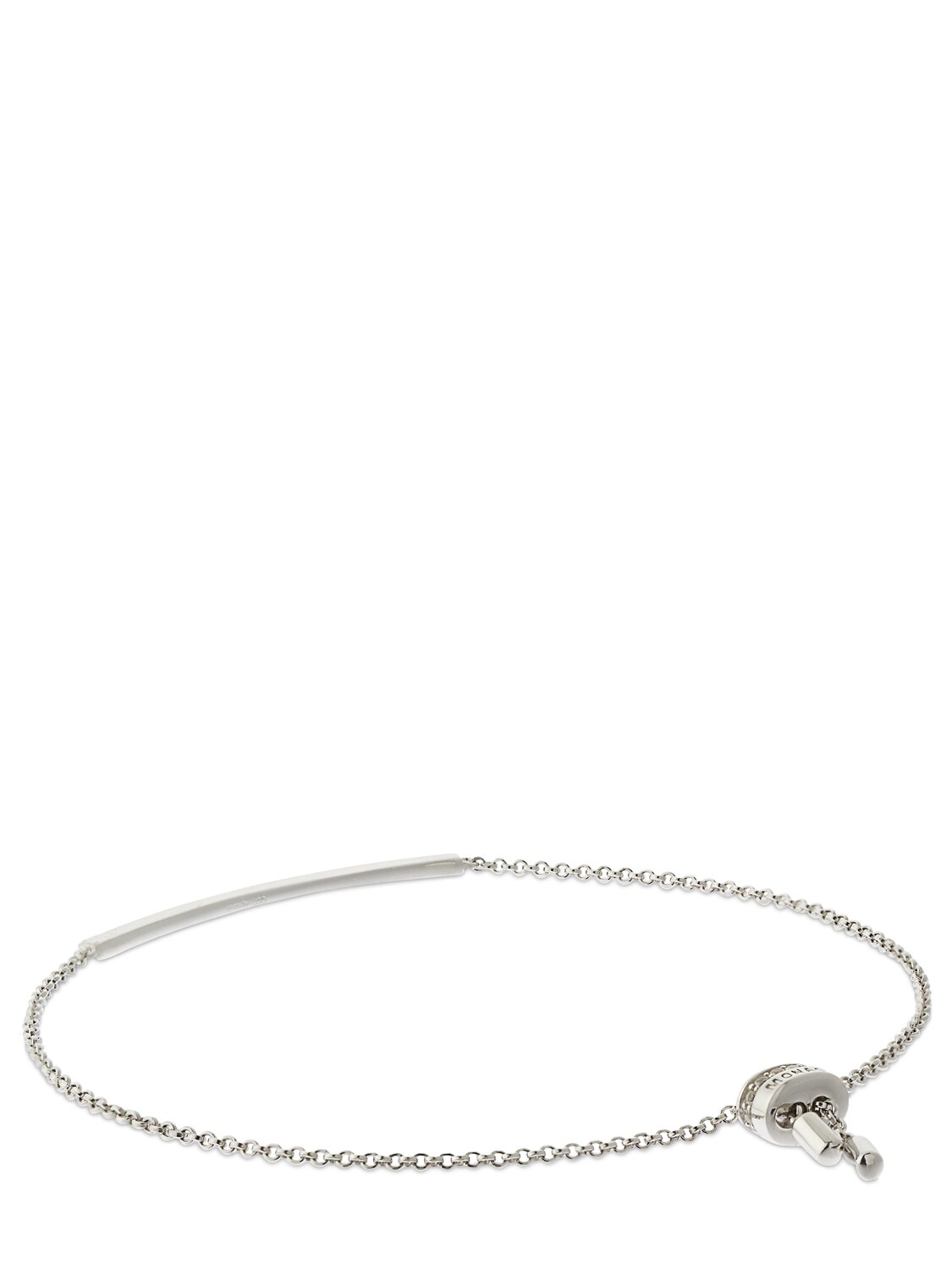 Shop Apm Monaco Croisette Crystal Chain Bracelet In Silver