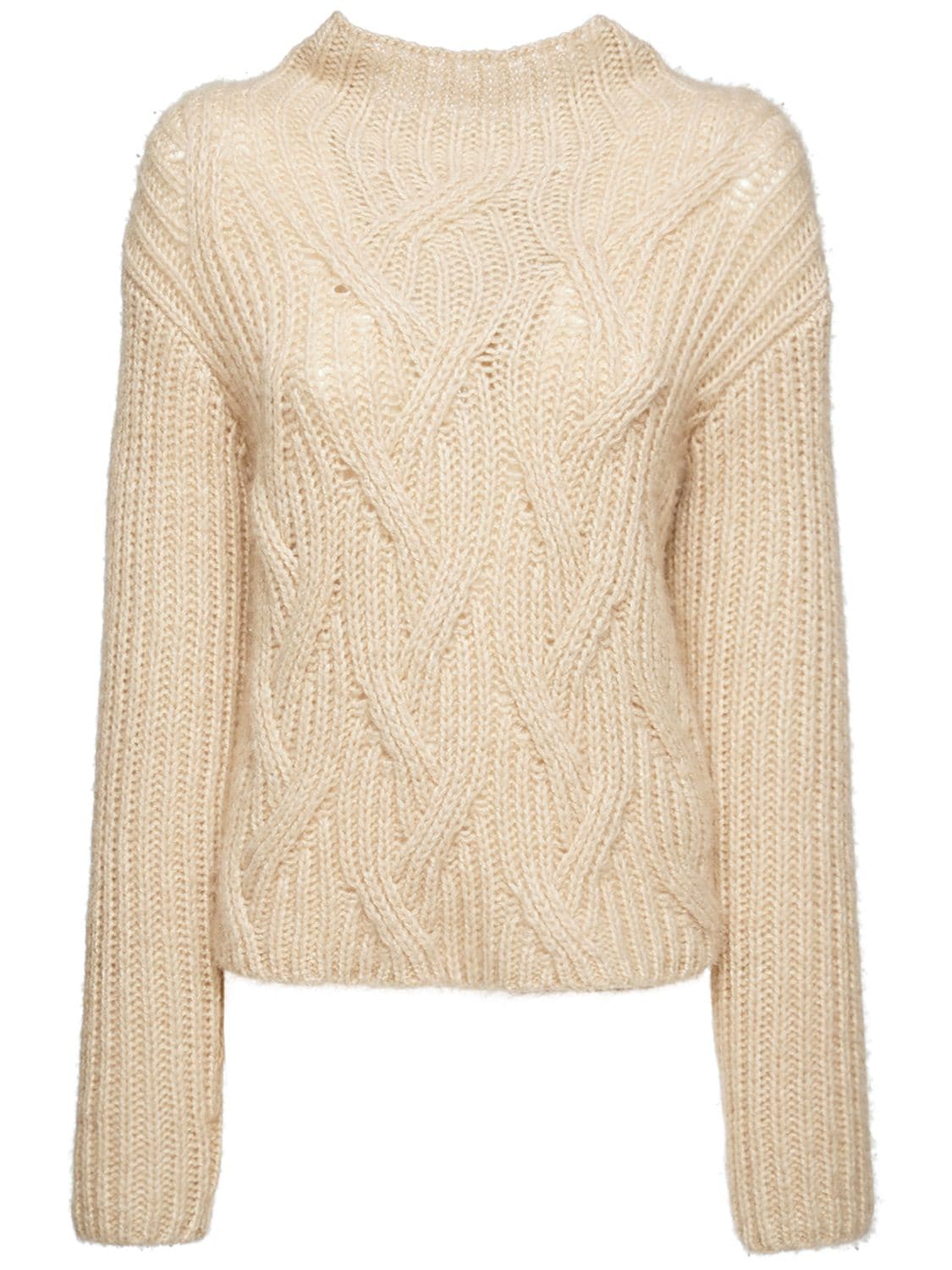 AGNONA 羊绒&真丝扭绳针织毛衣,74IWEJ027-TJAY0
