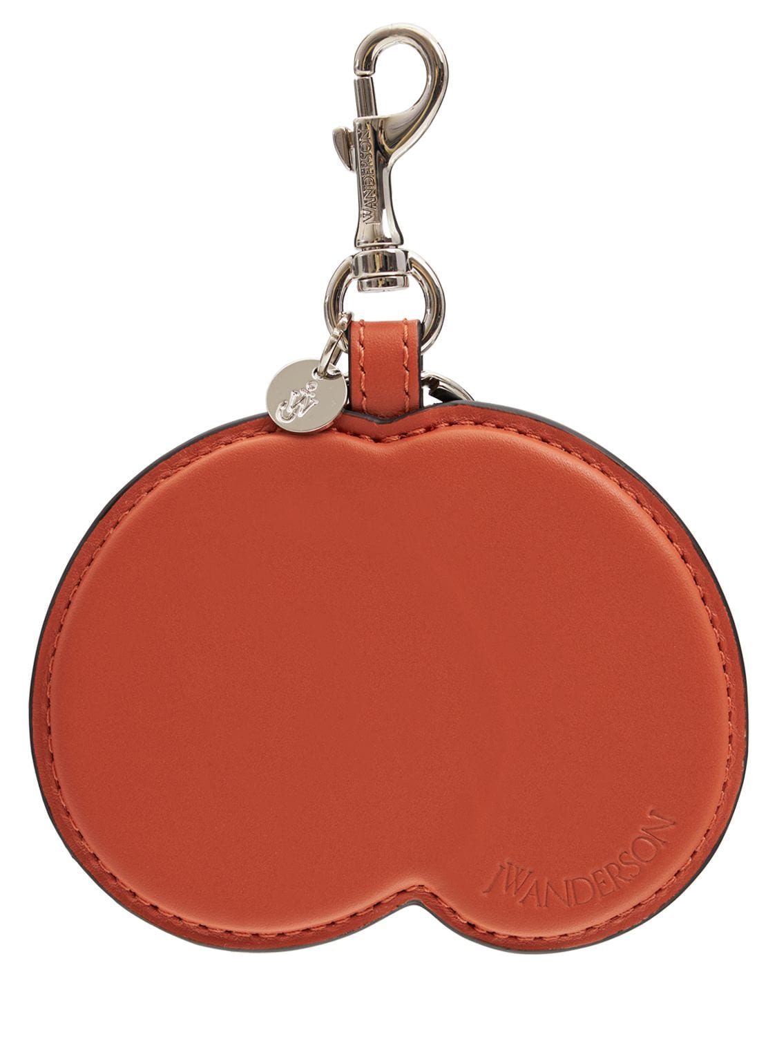 Leather Peach Key Ring