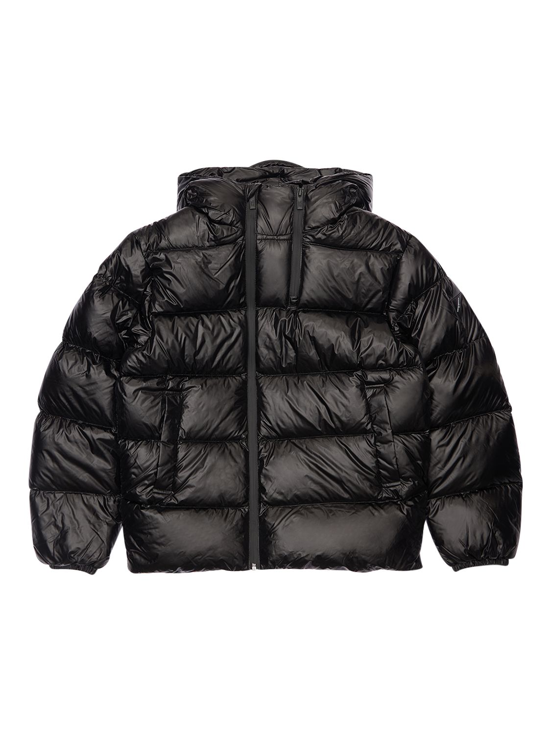 armani black puffer coat