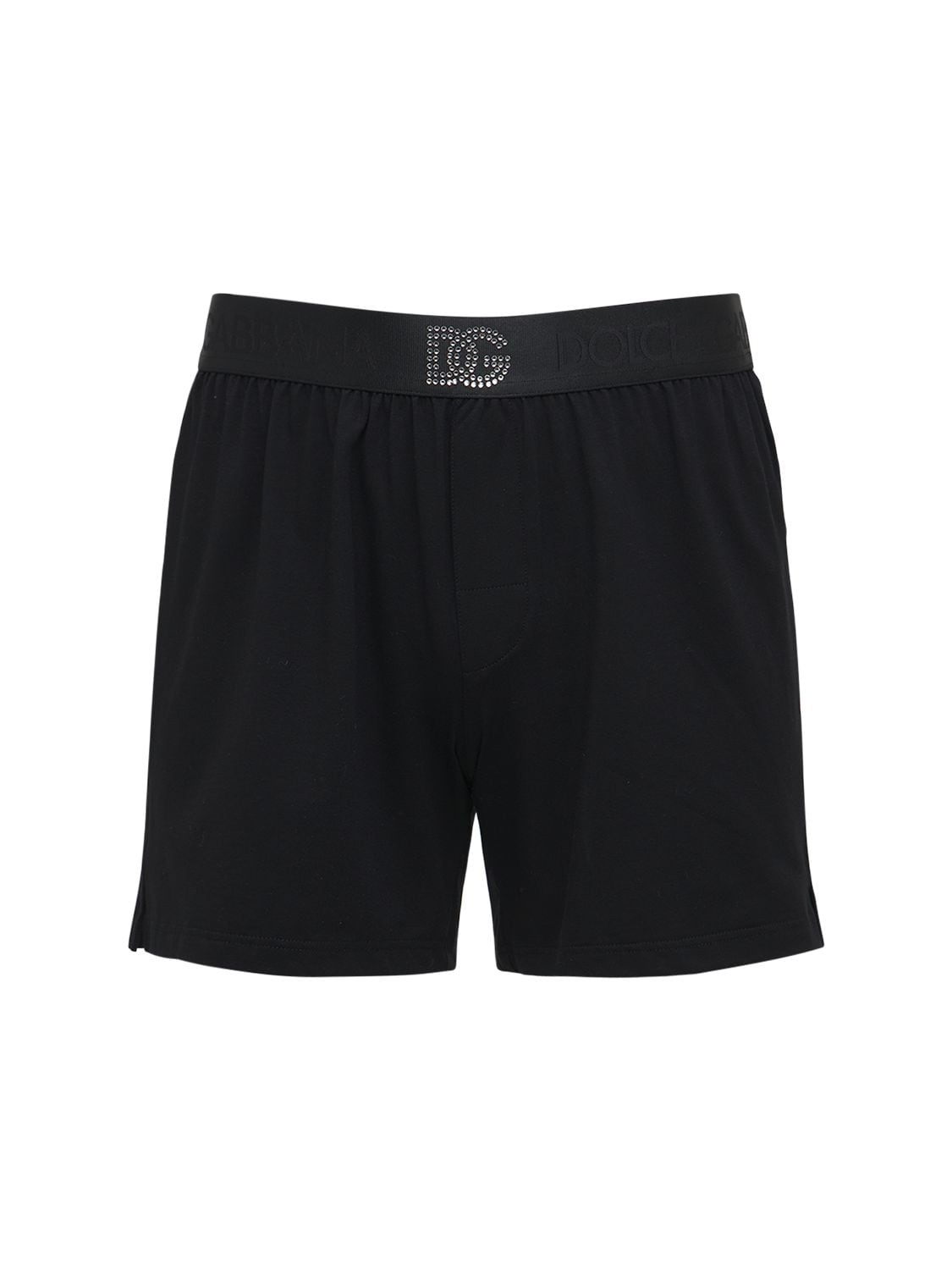 Dolce & Gabbana - Shorts aus stretch-baumwolljersey mit dg-logo
