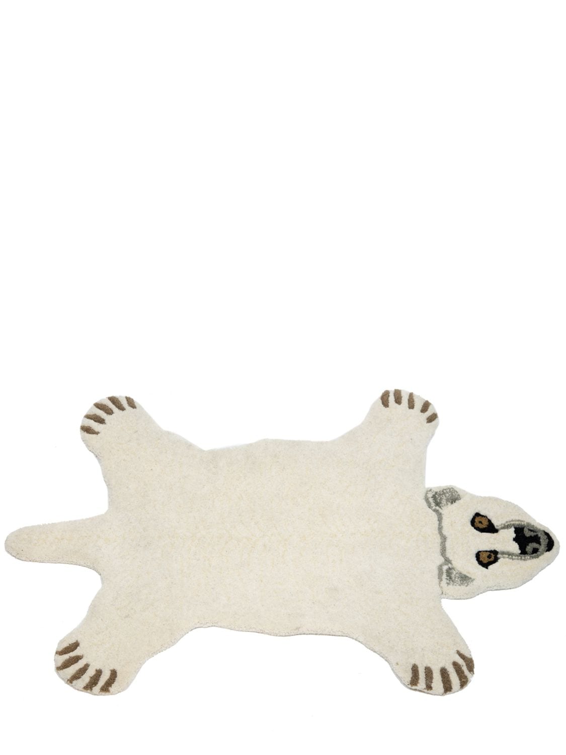 Studio Maleki Polar Bear Wool Rug In White