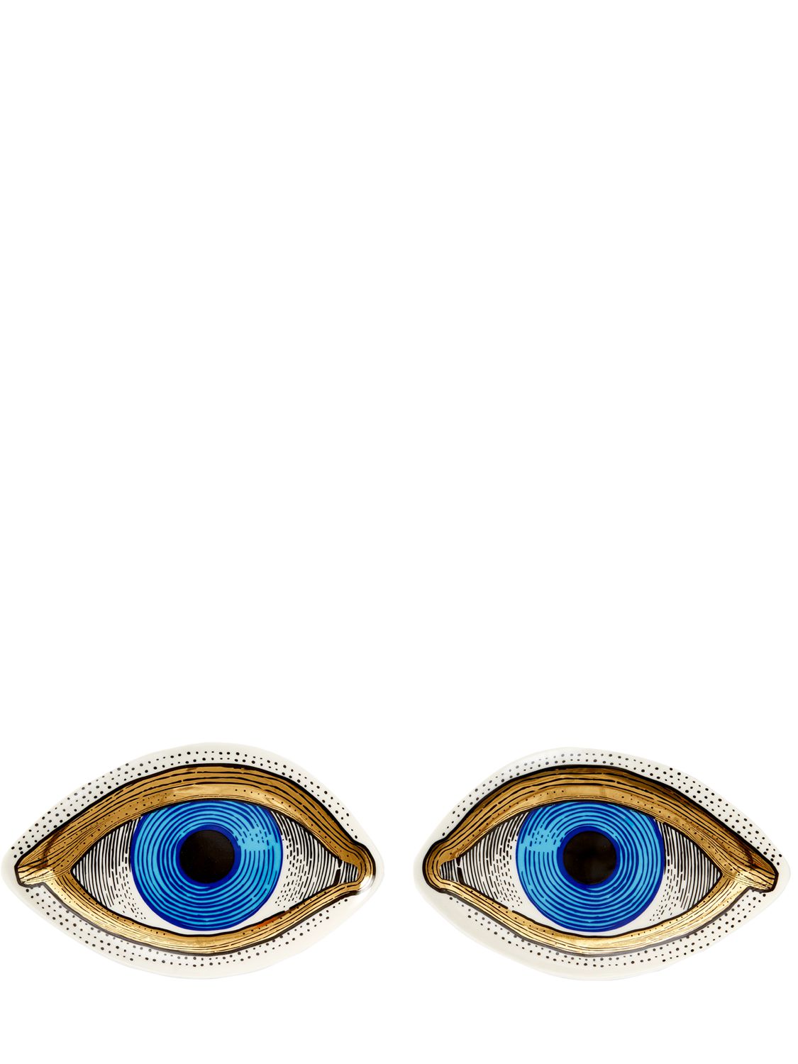 Jonathan Adler Set Of 2 Eye Valet Trays In White