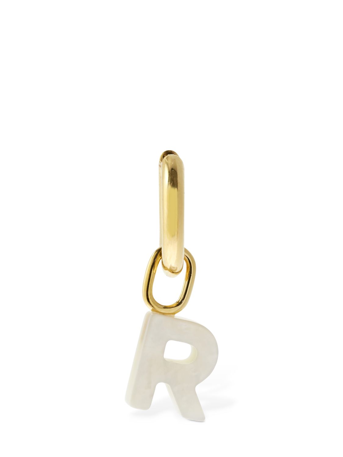 MARIA BLACK LUCID LETTER "R" MONO HUGGIE EARRING