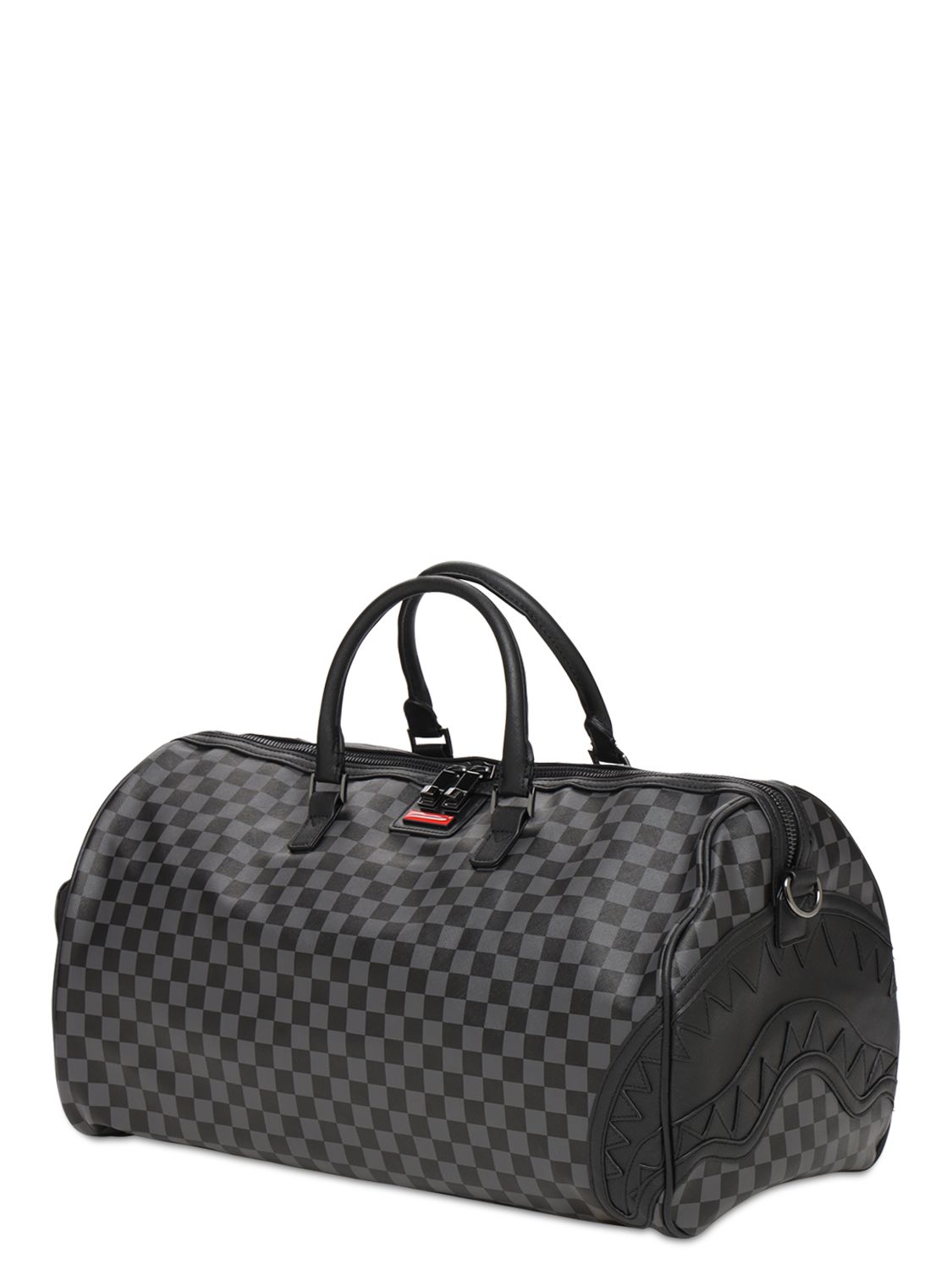 Sprayground Henny Checkered Sharkmouth Duffle Bag In Black ModeSens