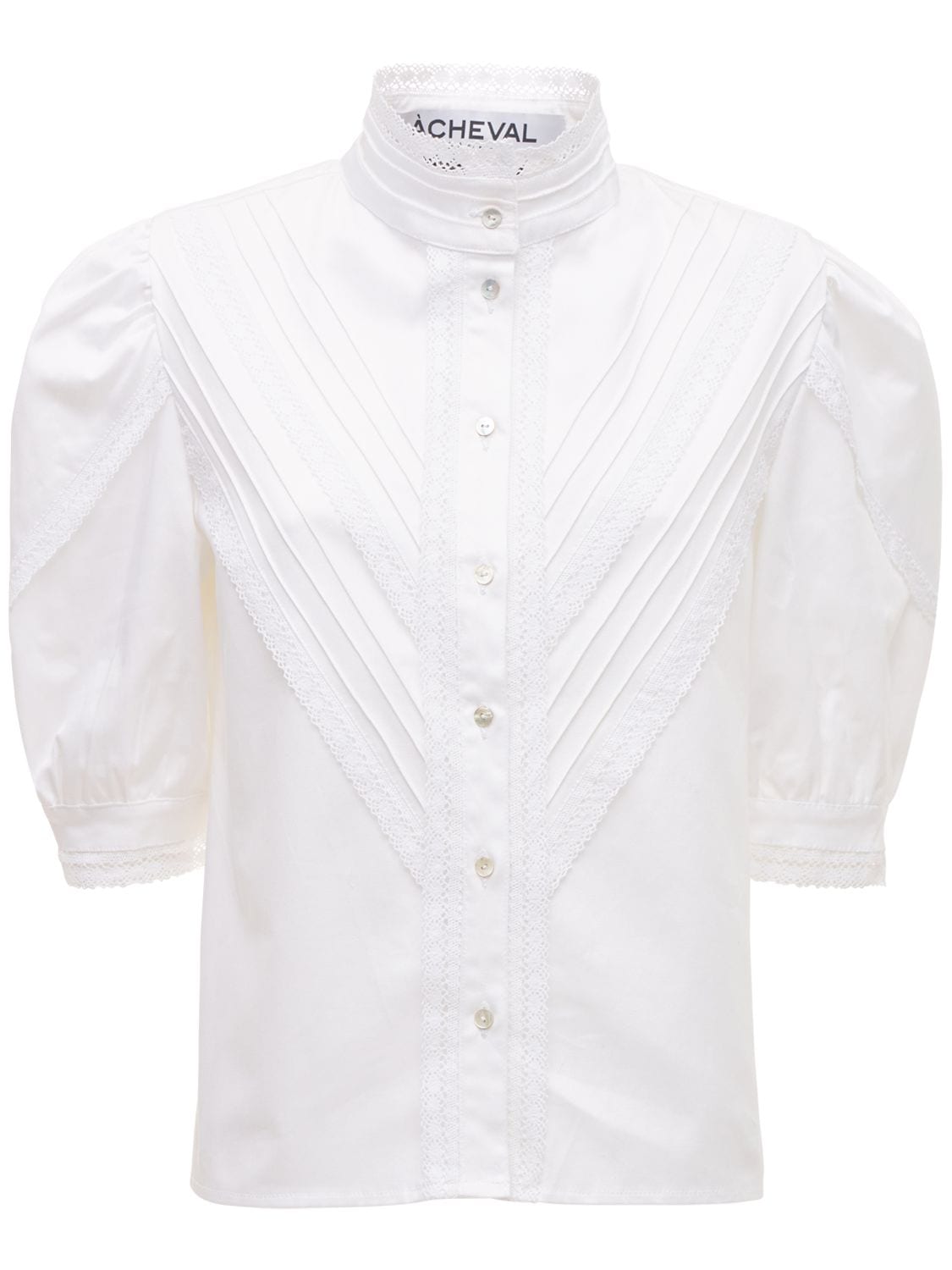ACHEVAL PAMPA “YEGUA”弹力棉质绸缎衬衫,74IX9R004-V0HJVEU1