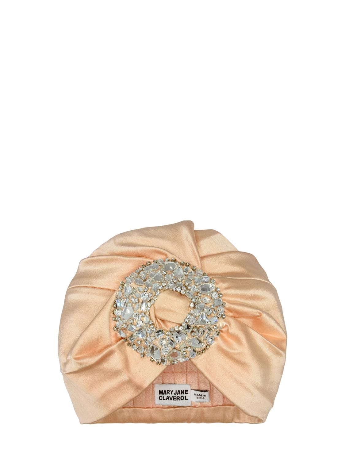 Mary Jane Claverol Bengala Crystal Embellished Turban In Pink