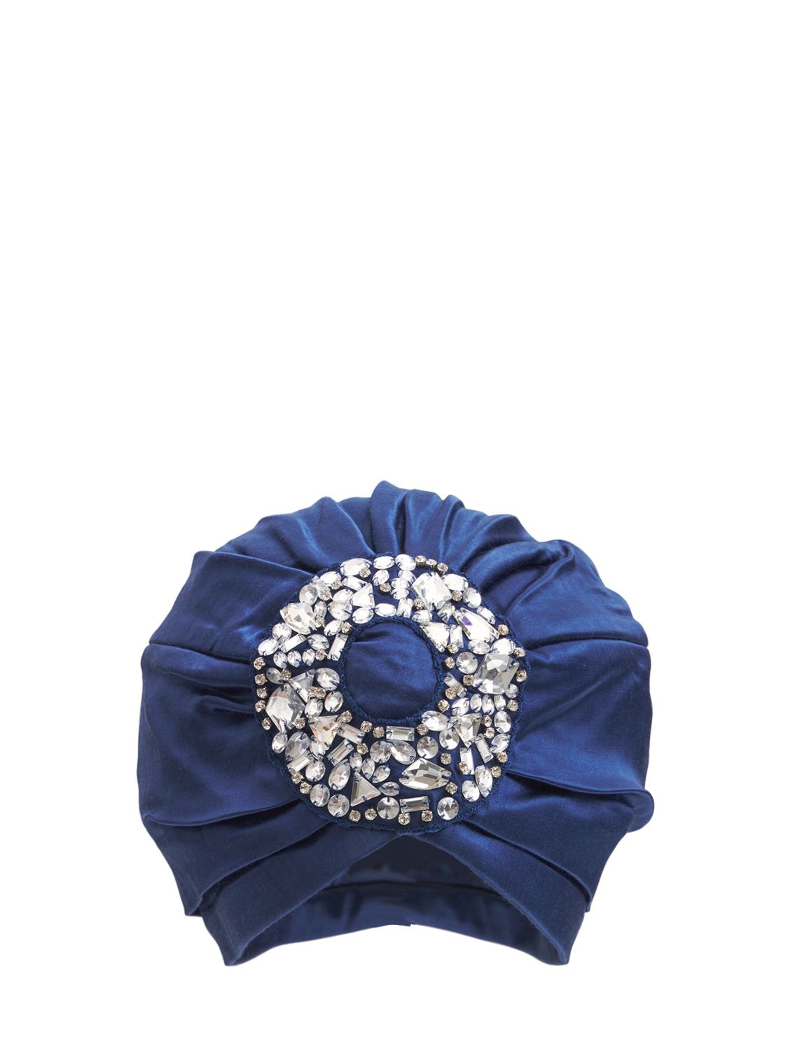 Mary Jane Claverol Bengala水晶装饰头巾 In Blue