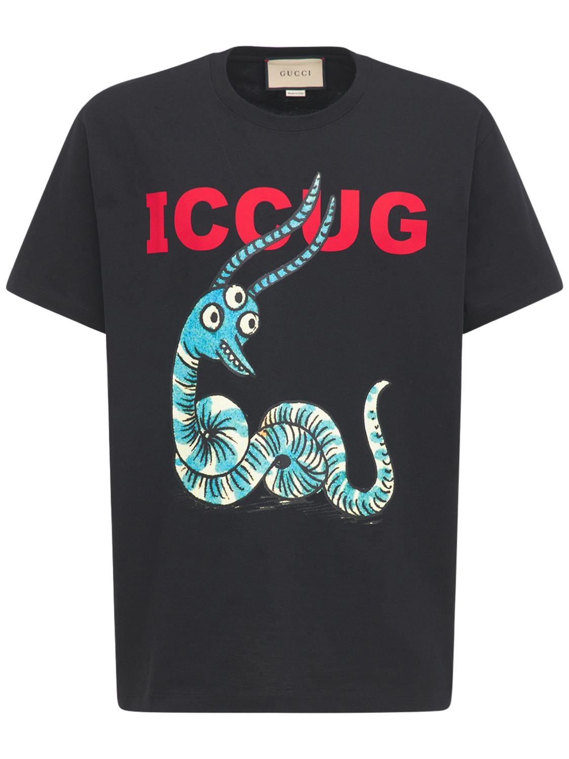 GUCCI “ICCUG”动物印花棉质T恤,74IXBO031-MTA4MG2