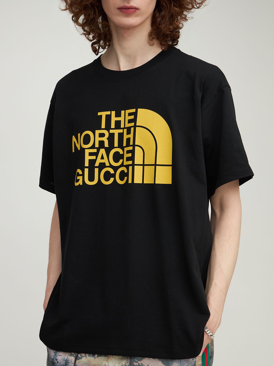 Black The North Face Edition Logo T-shirt In Black,yellow