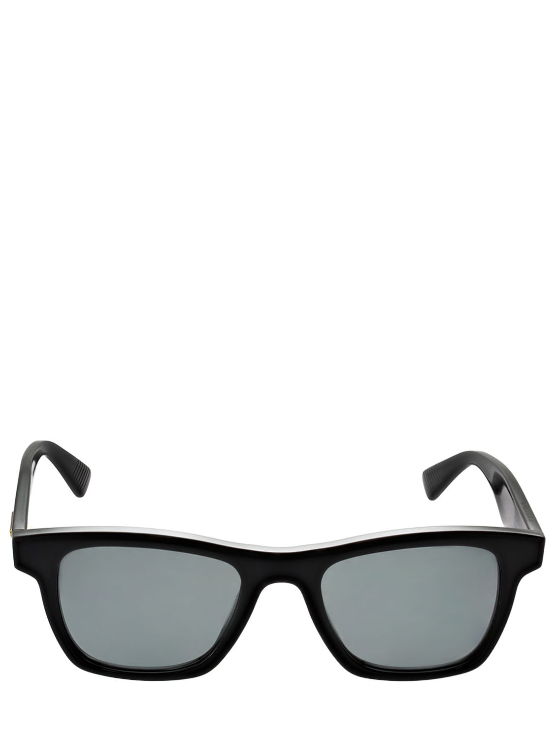 Bottega Veneta Squared Acetate Sunglasses In Black,grey