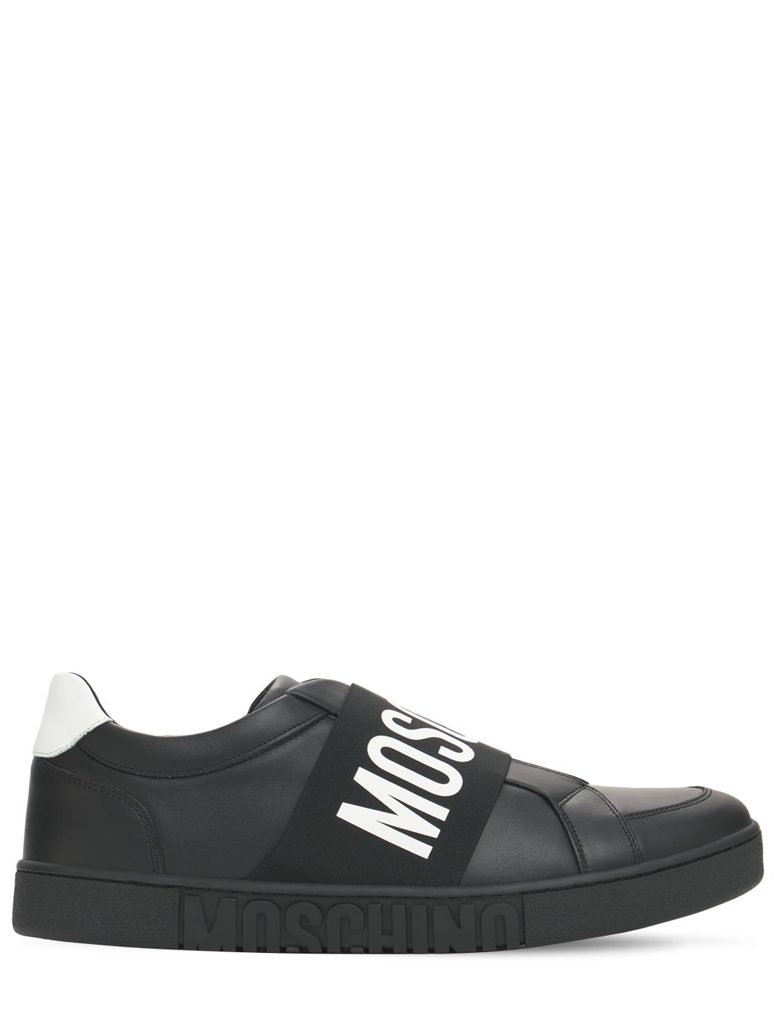 Logo Band Leather Low Top Sneakers