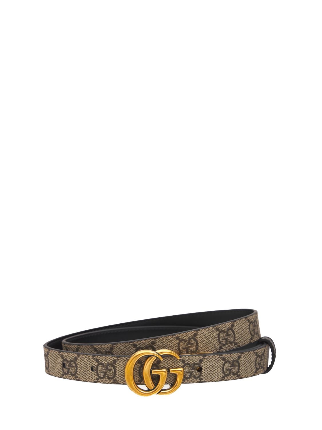 Image of Gg Marmont Reversible Thin Leather Belt