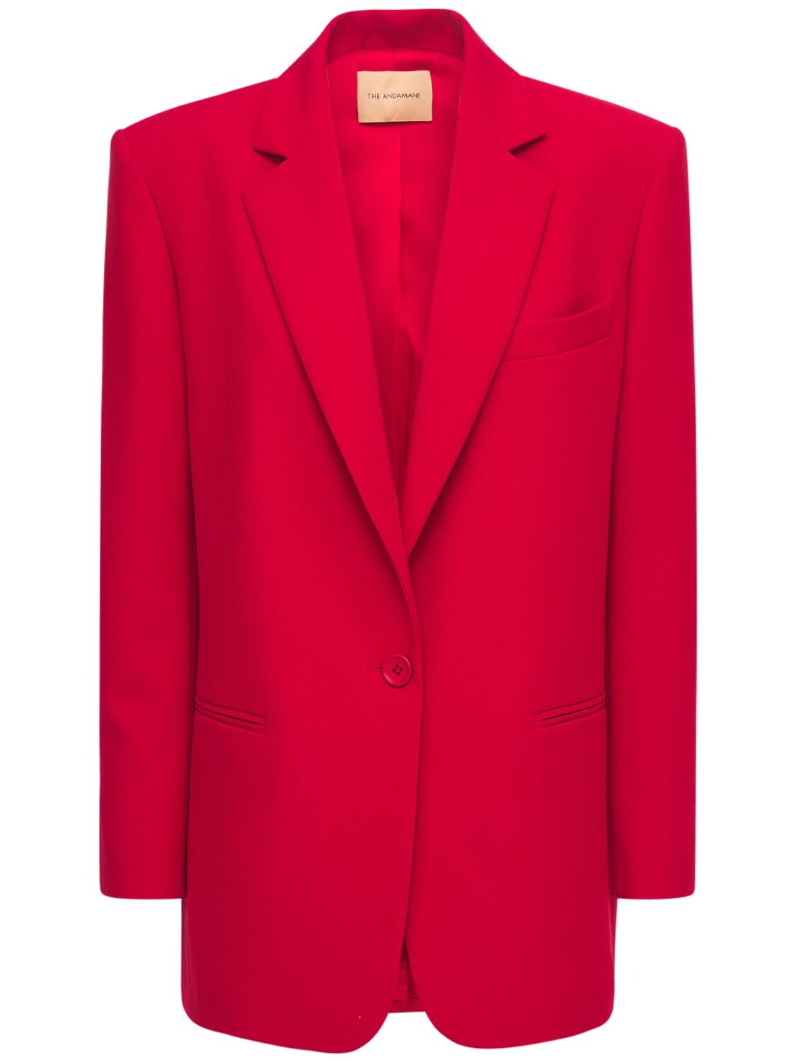 The Andamane Oversize Guia Twill Stretch Blazer In Red