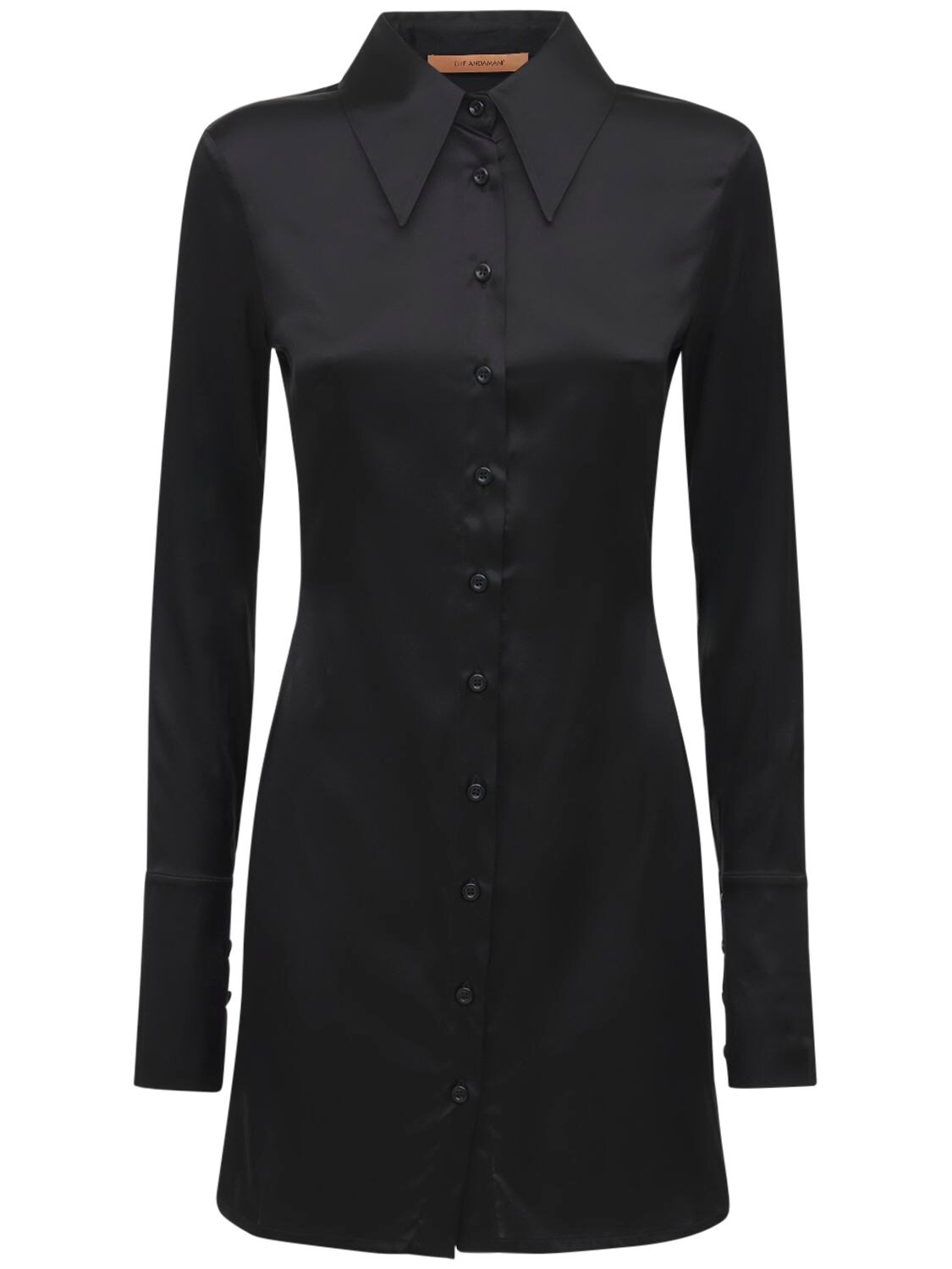 Where to buy Ginevra Silk Satin Shirt Mini Dress 74IXJF004-QkxBQ0s1 ...