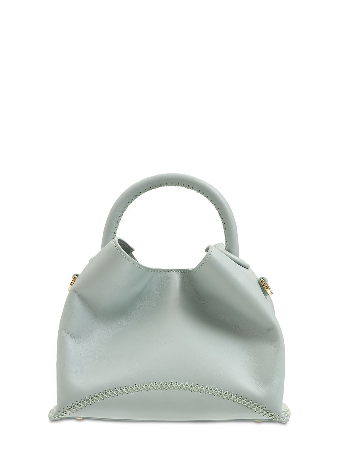 Baozi Stitch Leather Top Handle Bag