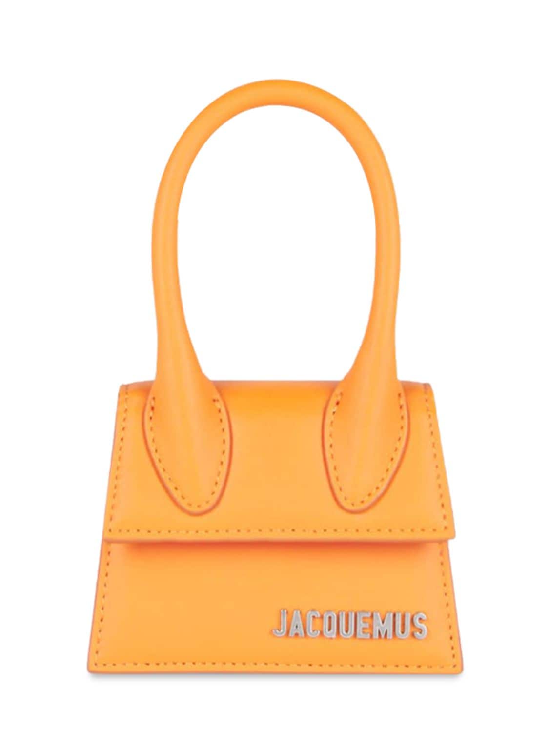 Jacquemus Le Chiquito Homme Leather Crossbody Bag In Orange