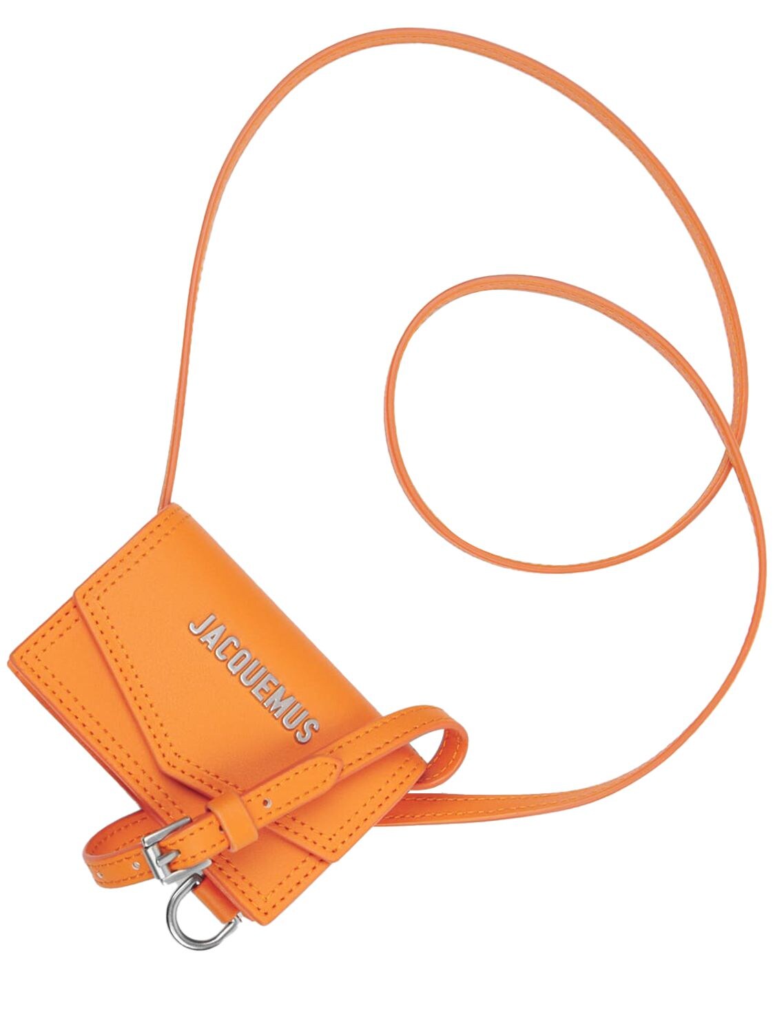 Jacquemus Le Porte Azur Leather Crossbody Bag In Orange