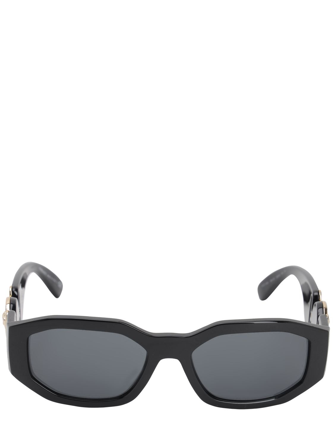 Versace Biggie Squared Sunglasses In Black | ModeSens