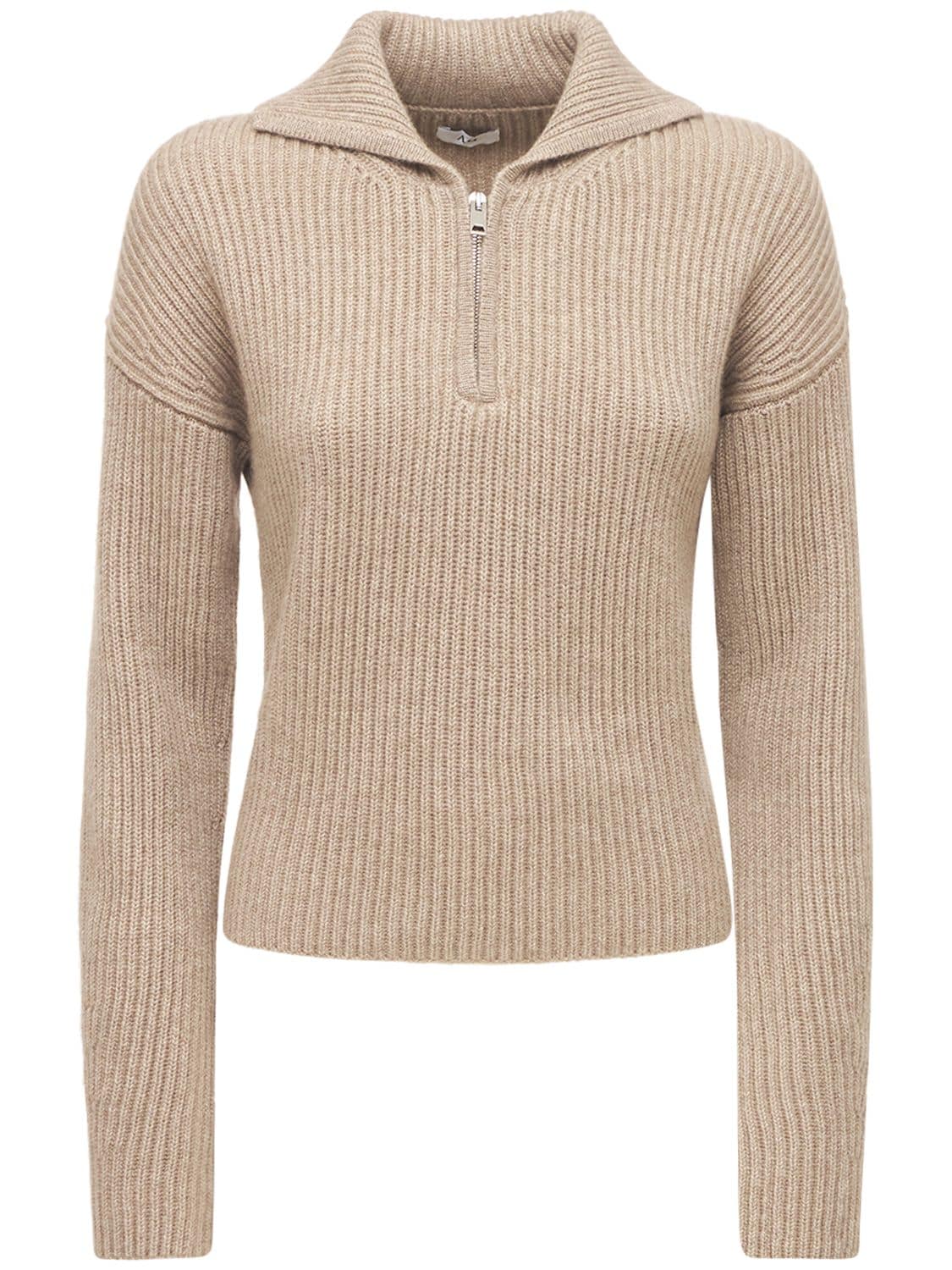 Sporty Cashmere Zip Sweater