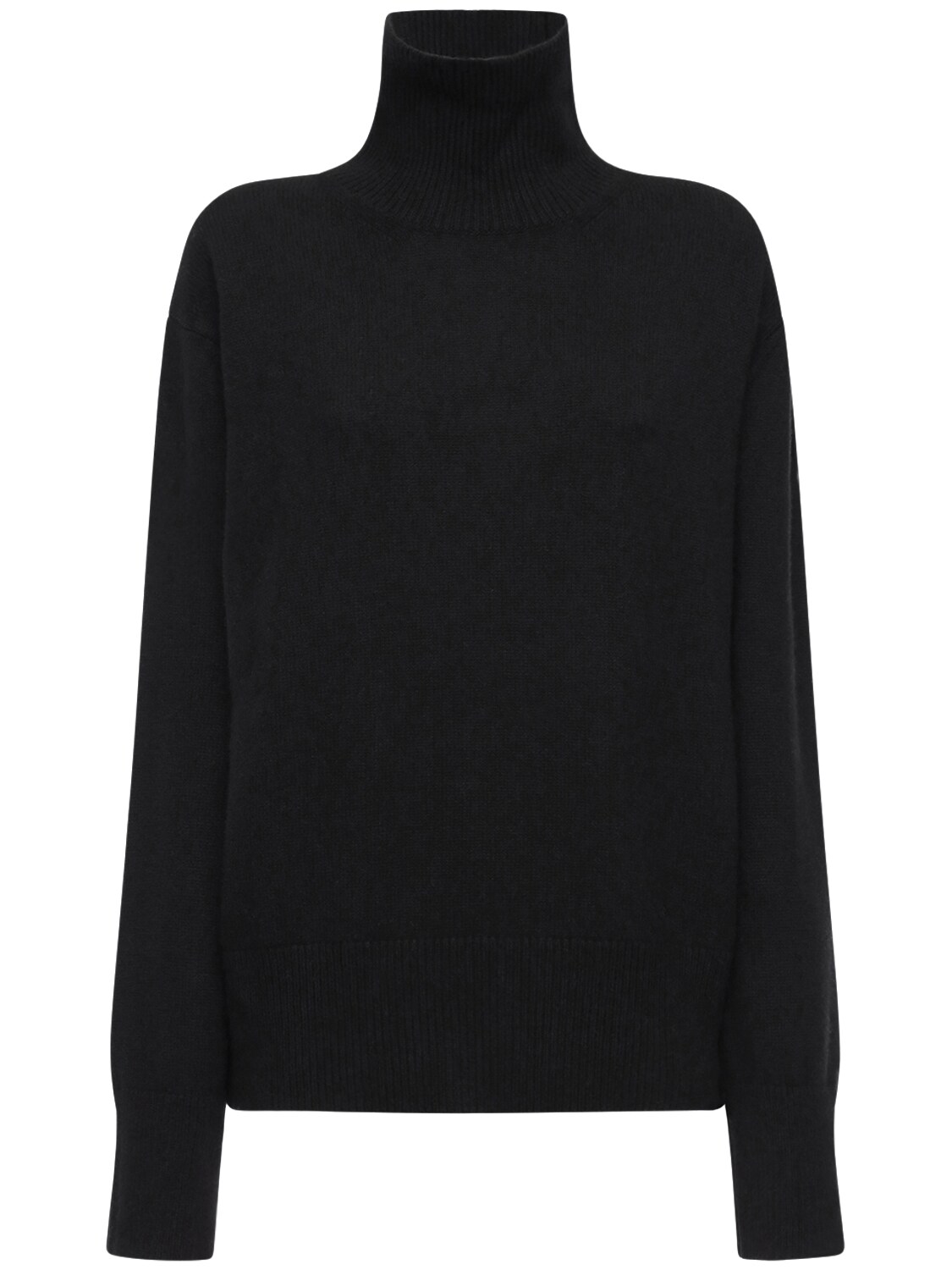 Ag High Neck Cashmere Sweater In Black