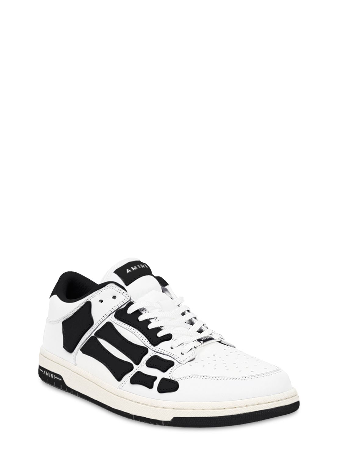 Amiri Black & White Skel Top Low Sneakers In Black / White | ModeSens