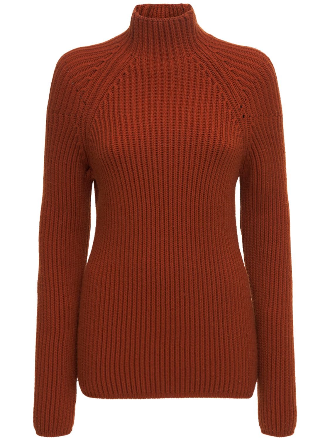 Gabriela Hearst - Yale merino wool knit rib sweater - Bordeaux ...