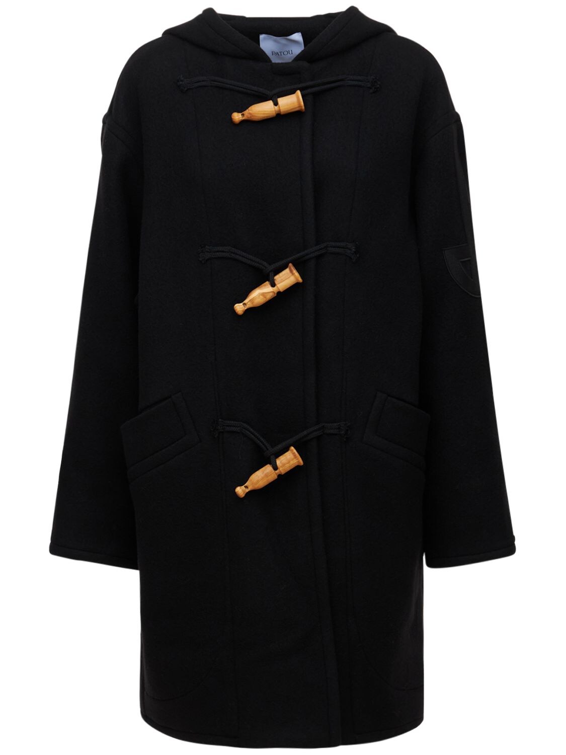 Patou Wool & Cashmere Duffle Coat In Schwarz | ModeSens