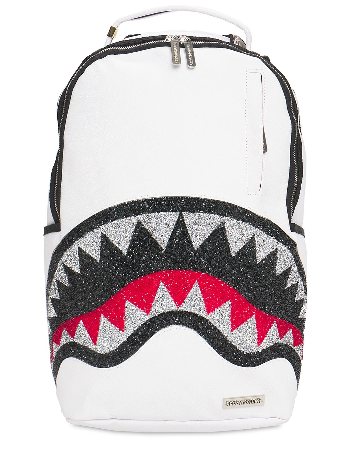 Sprayground Kid Checked Shark teeth-detail Backpack - Farfetch