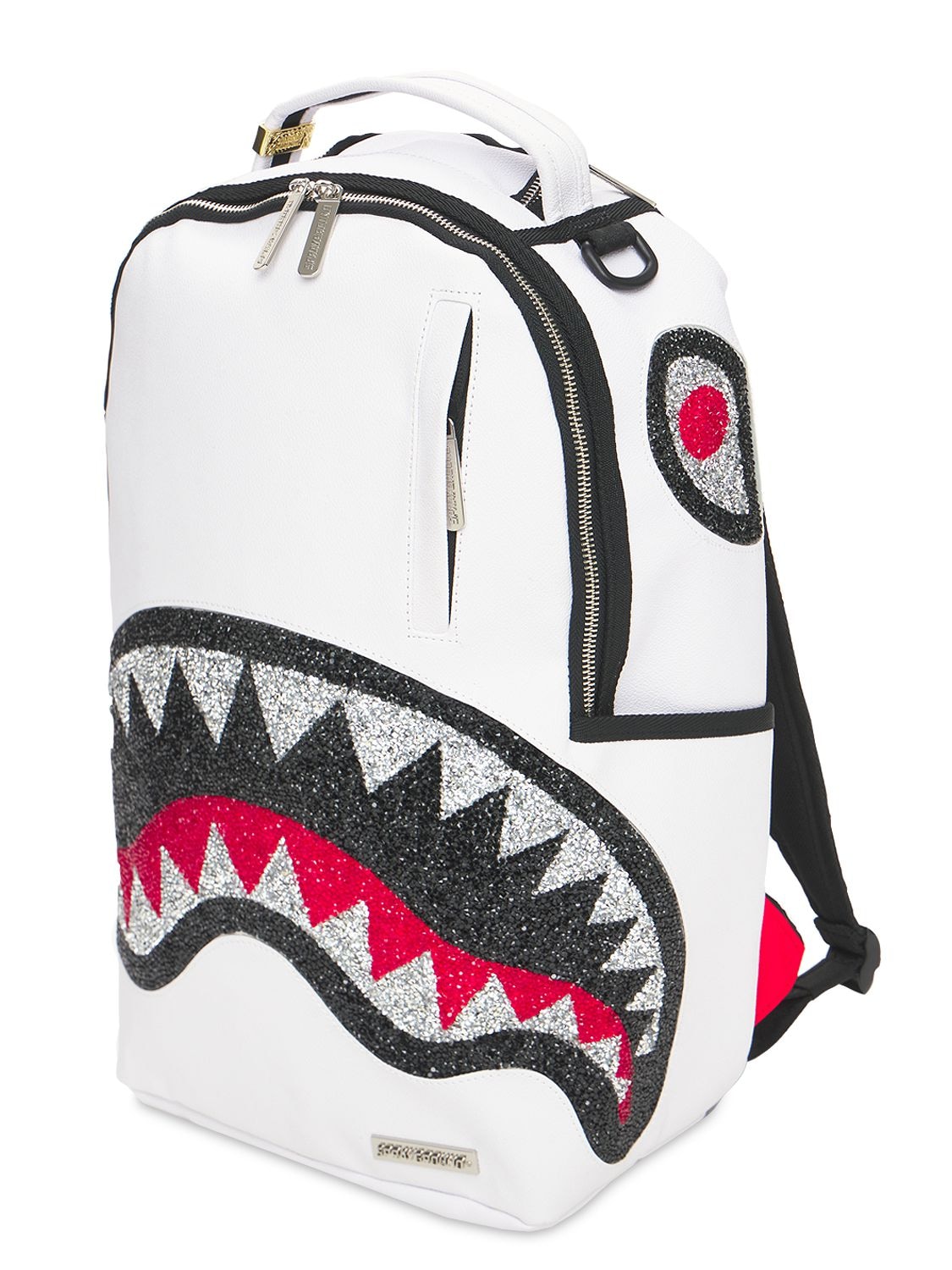 Sprayground Kid Checked Shark teeth-detail Backpack - Farfetch