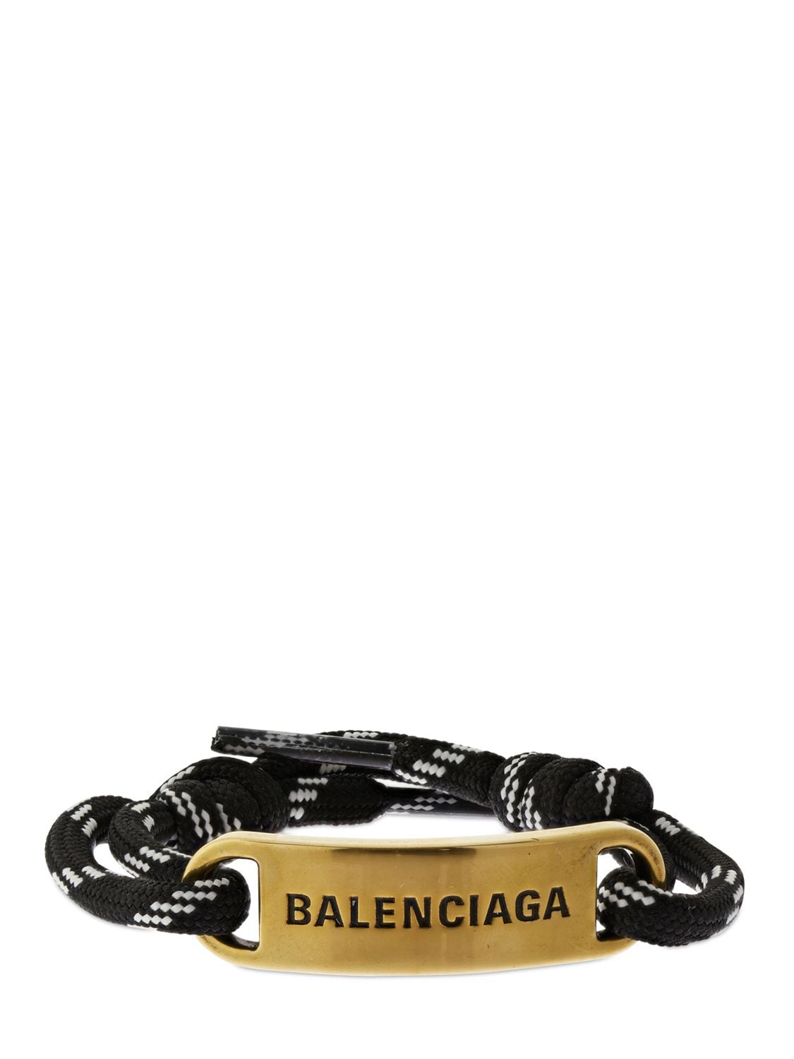Balenciaga Logo Cord Bracelet In Black,white | ModeSens