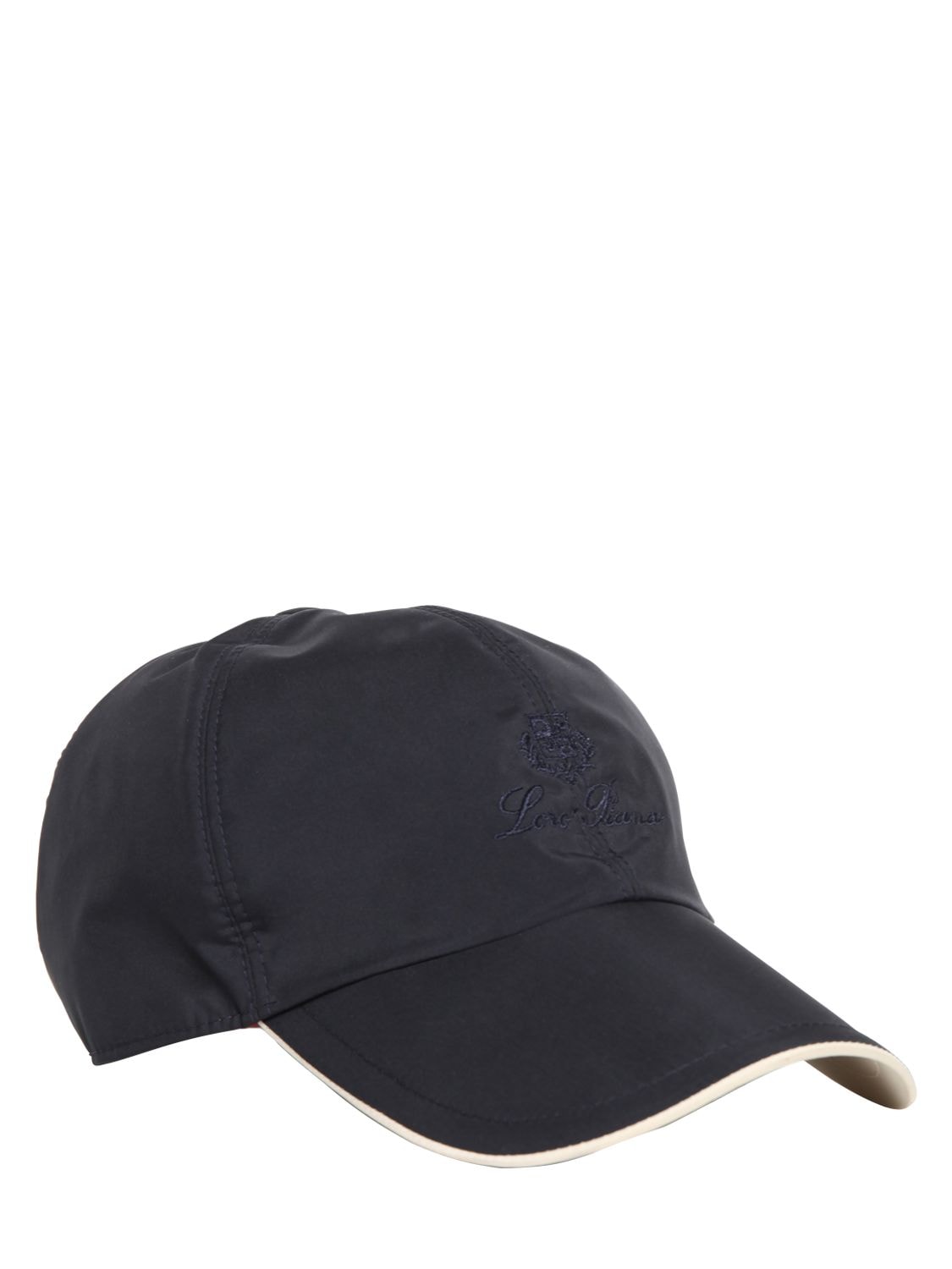 Shop Loro Piana Logo Embroidery Wind Storm System B Cap In Blue Navy,ivory