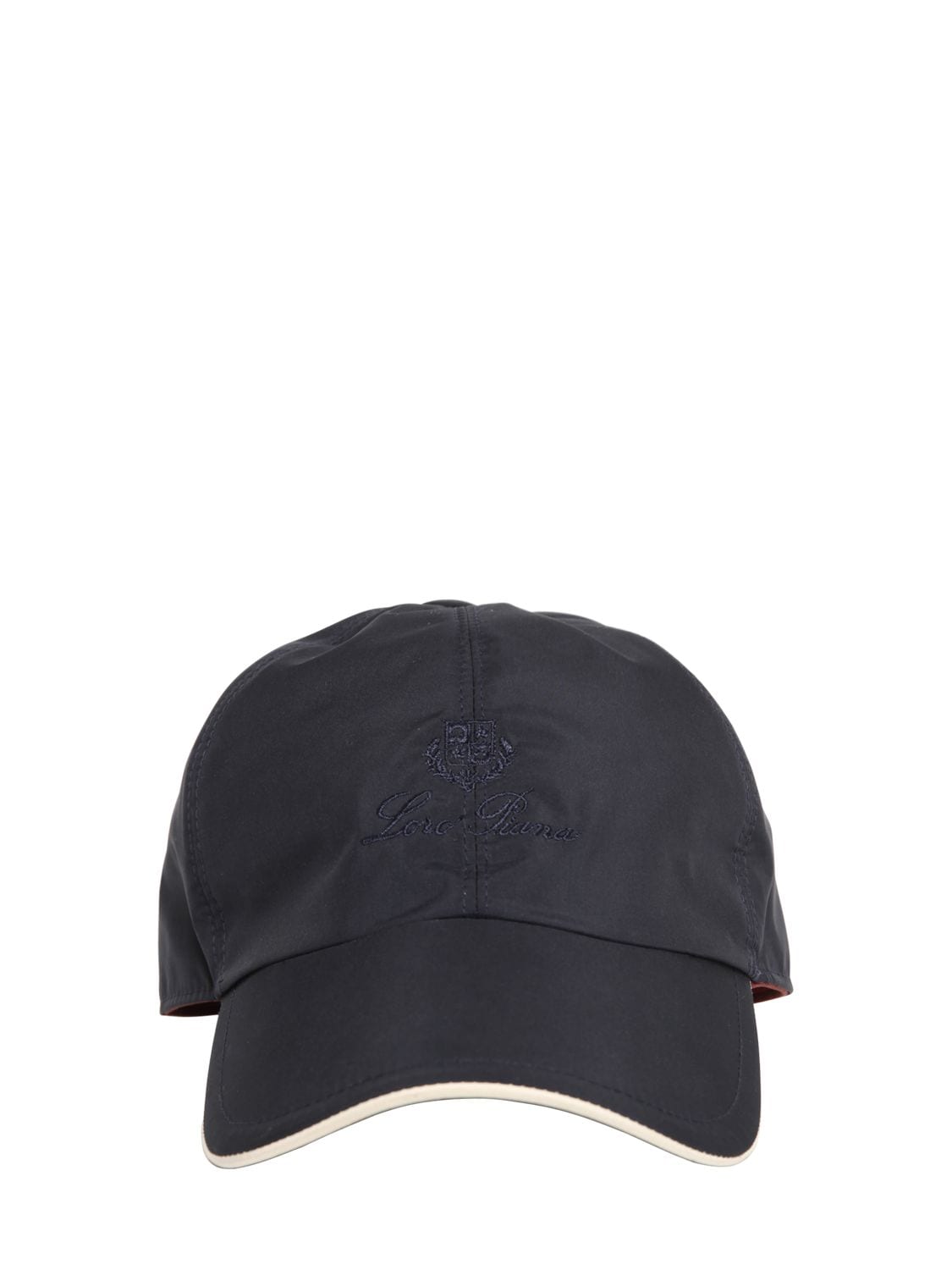 Shop Loro Piana Logo Embroidery Wind Storm System B Cap In Blue Navy,ivory