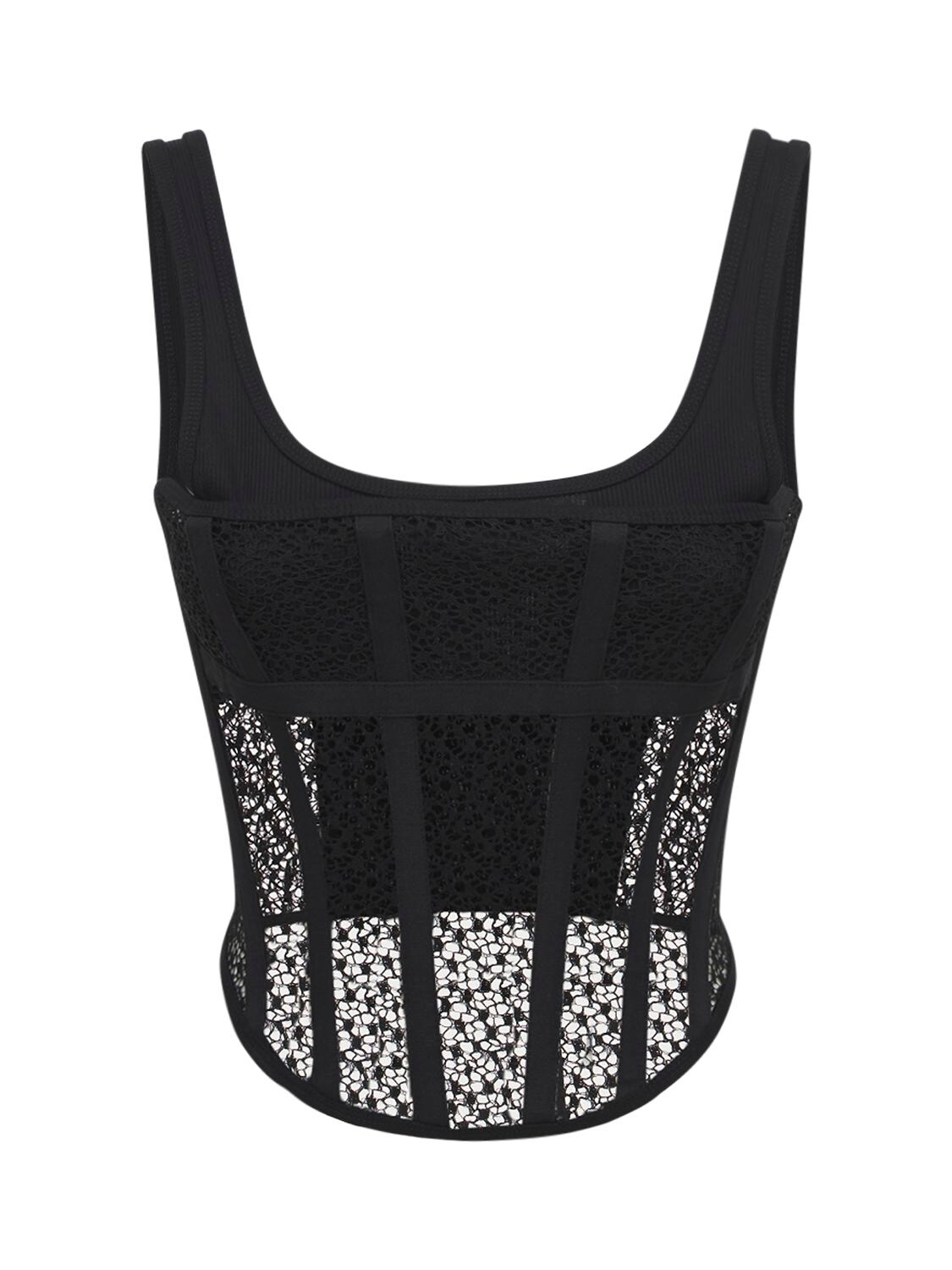 DION LEE NET LACE SUSPENDED CORSET TOP,74IXYP030-QKXBQ0S1