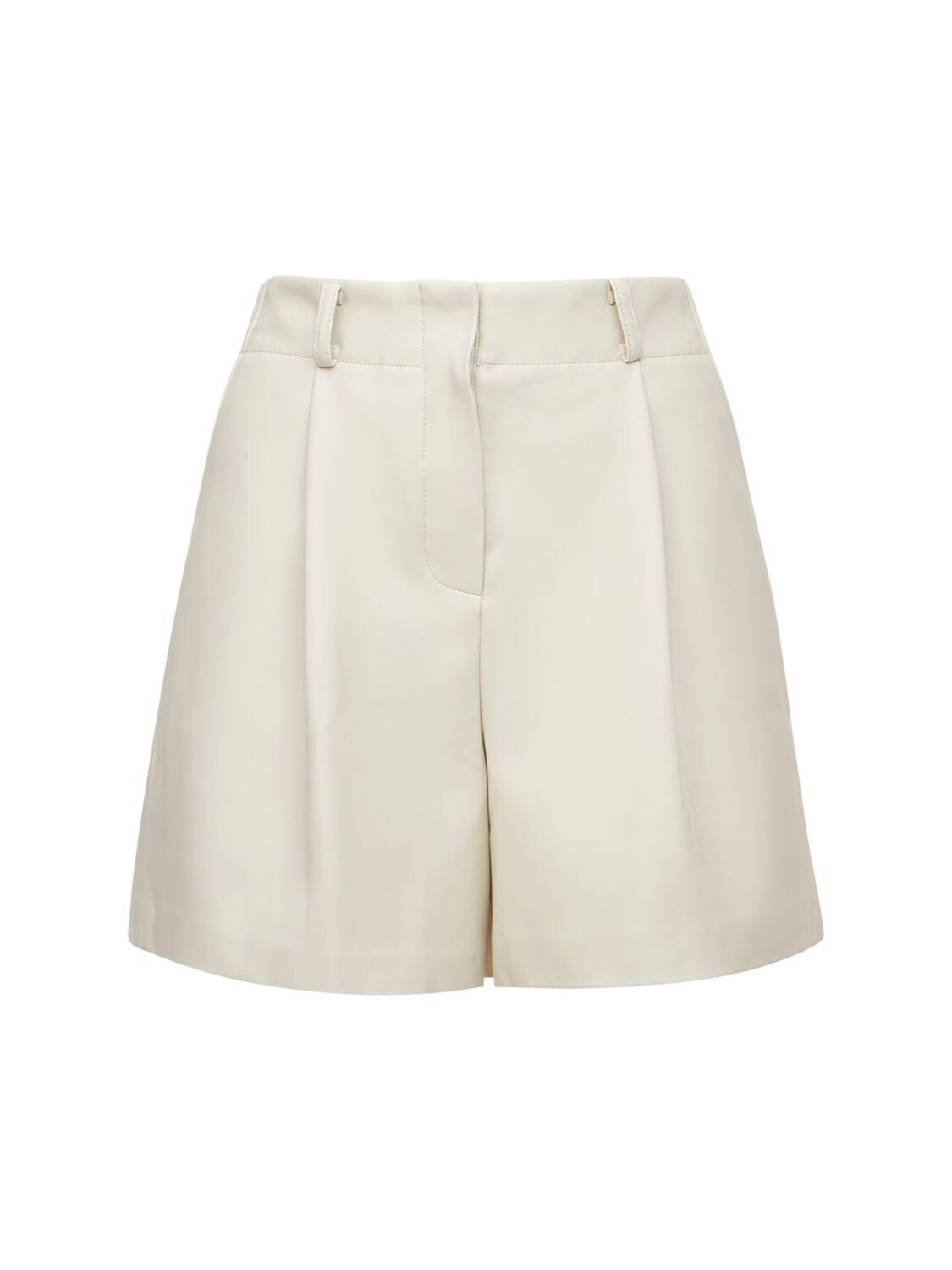 The Frankie Shop - Manon pleated faux leather shorts - | Luisaviaroma