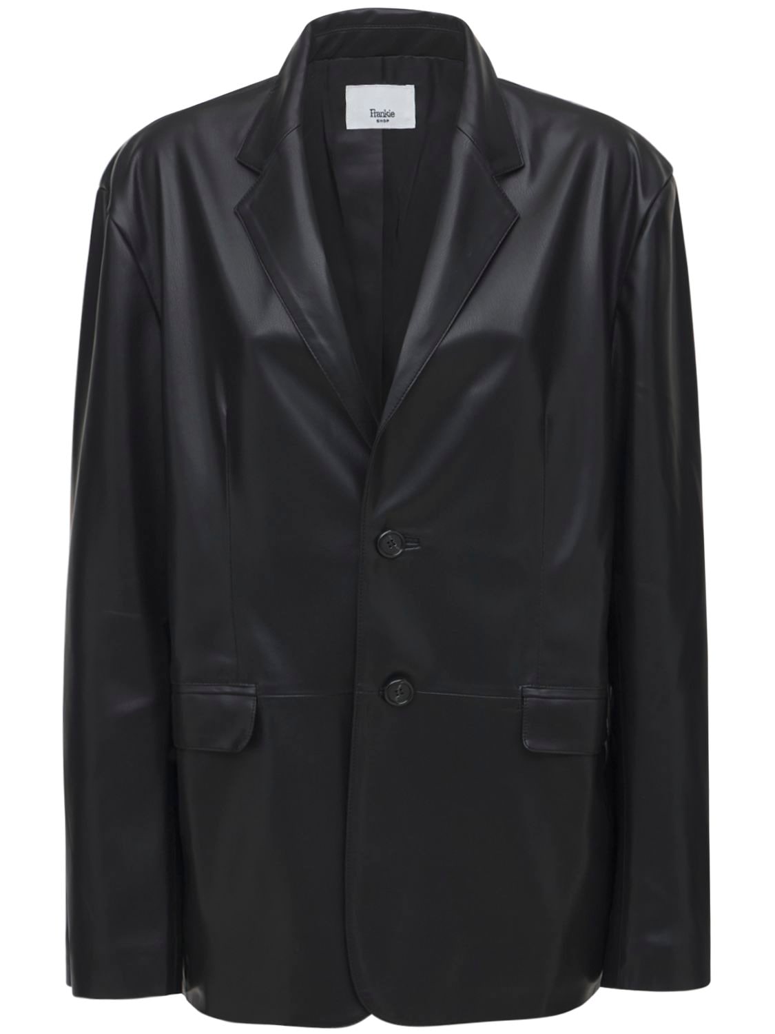 The Frankie Shop - Olympia faux leather blazer - | Luisaviaroma