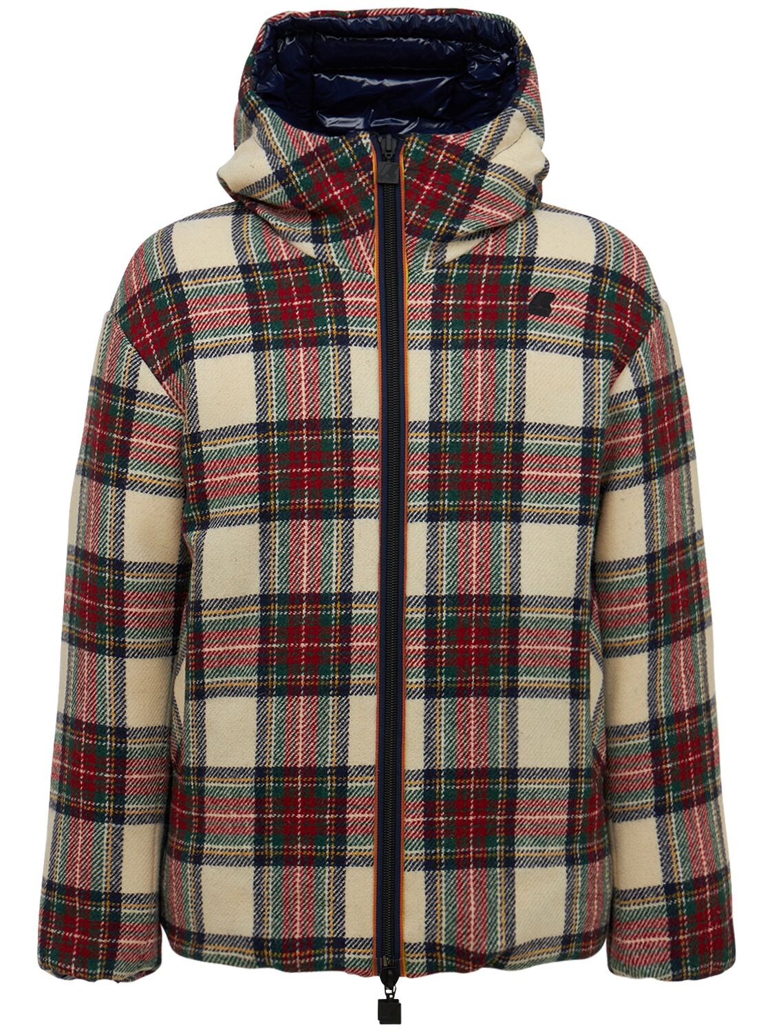 K-way R&d Eloi Reversible Wool & Down Jacket In Multicolor