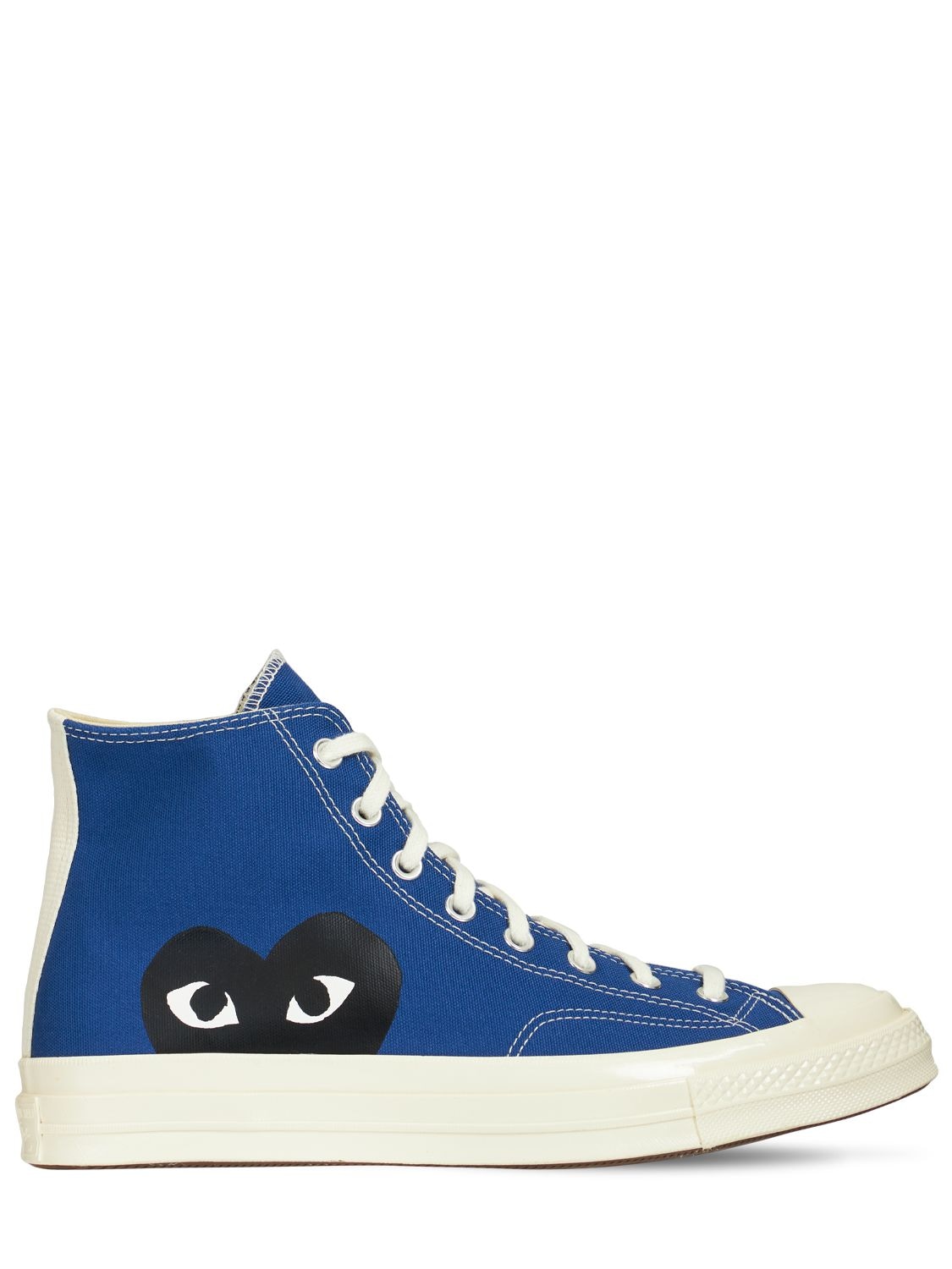 Comme Des Garçons Play Play Converse Cotton High Trainers In Blue