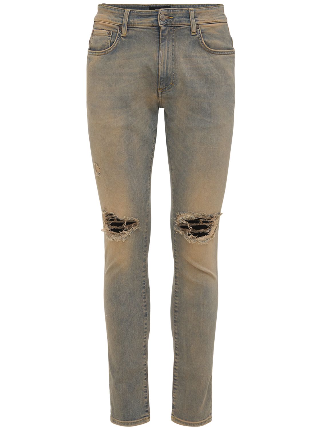 Enge Denimjeans Mit Rissen