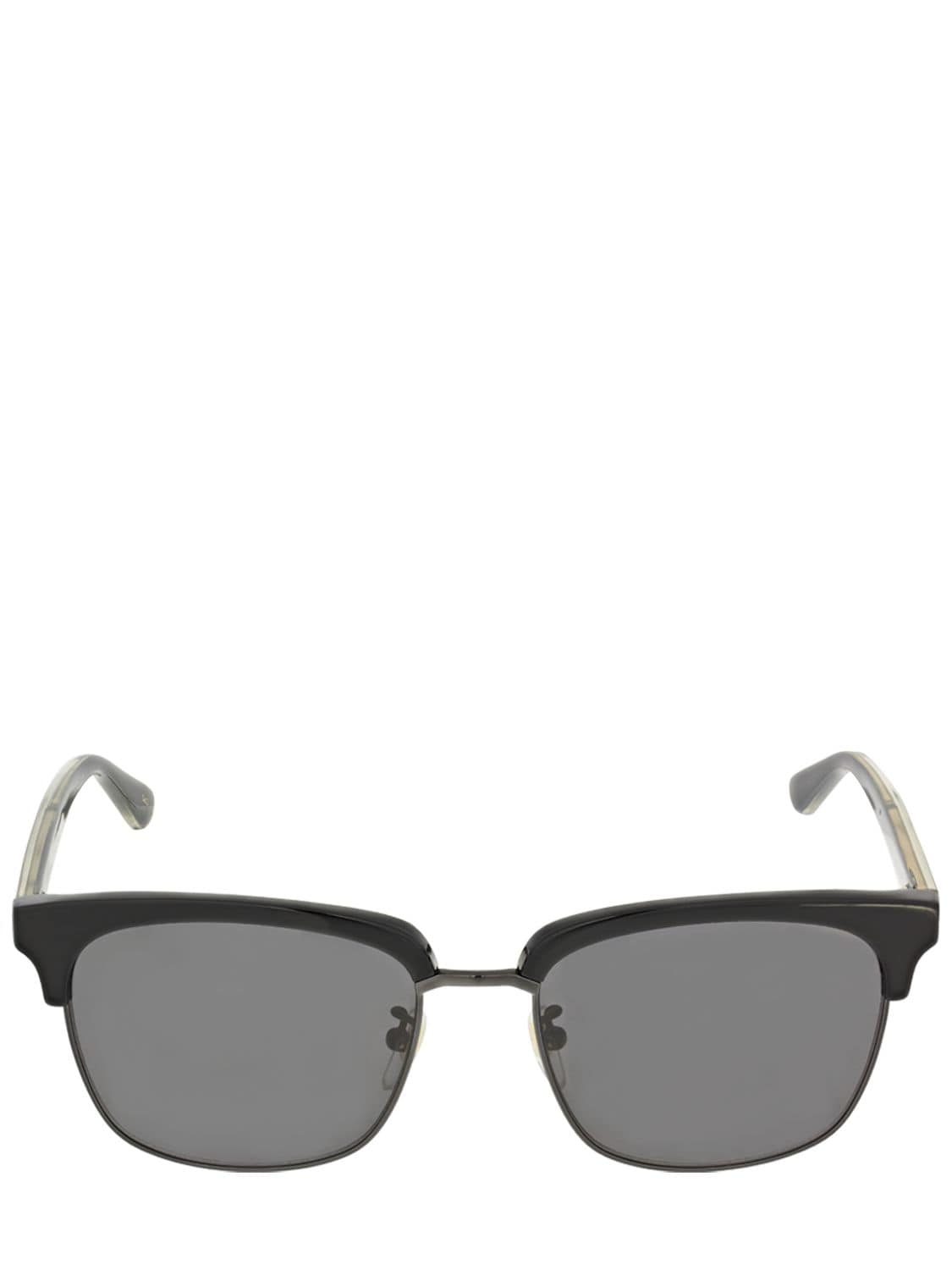 Image of Round Metal & Acetate Sunglasses