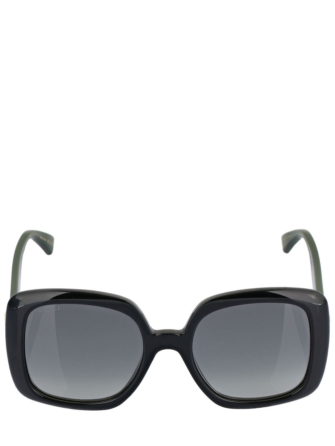 Image of Web Motif Squared Acetate Sunglasses